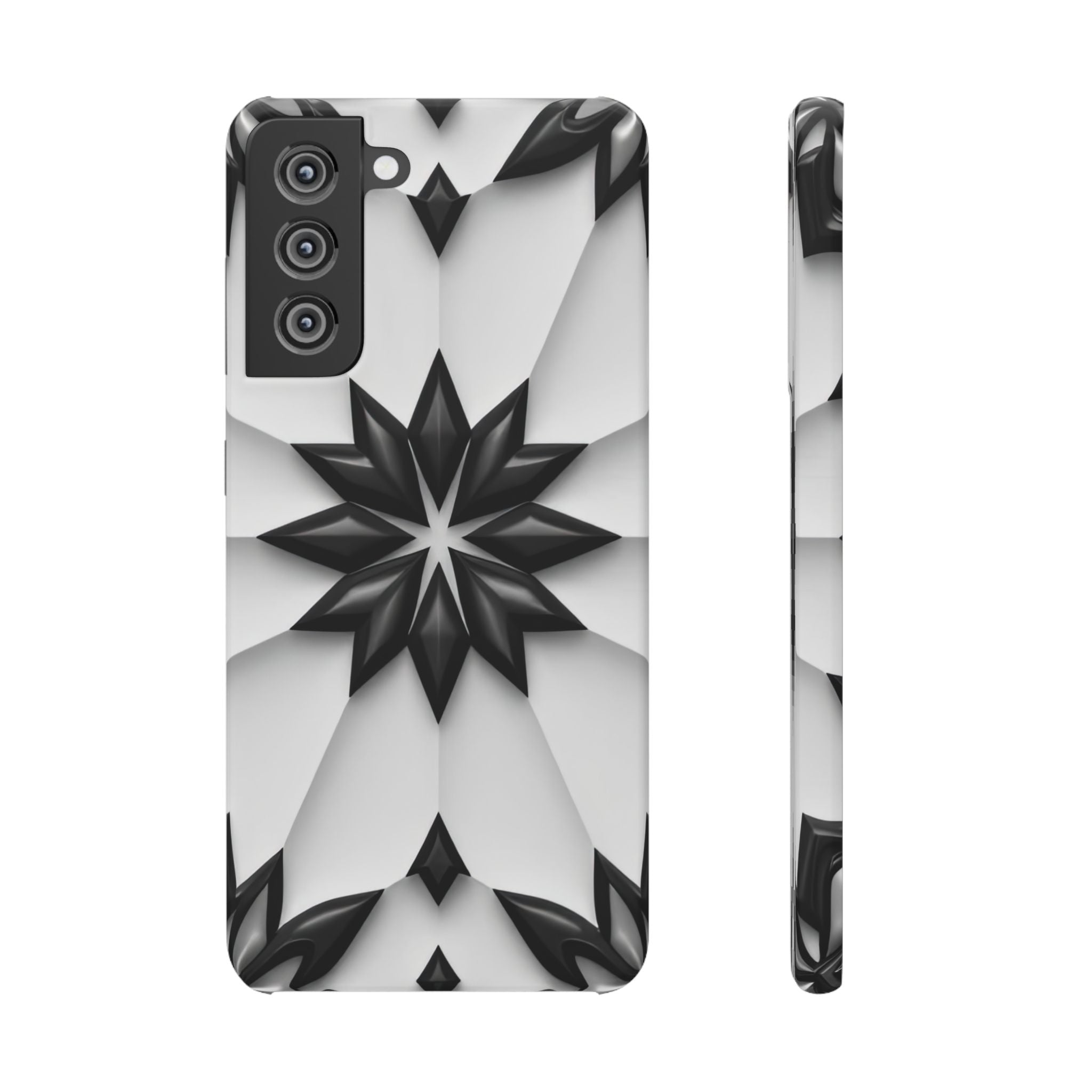 Black & White Geometric Snap Case for iPhone & Samsung Galaxy
