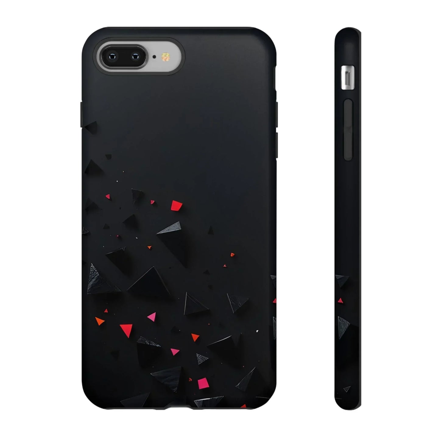 Black and Red Neon Phone Case for iPhone 8-16 and Pixel up to 9 Models - KarArmDesign
