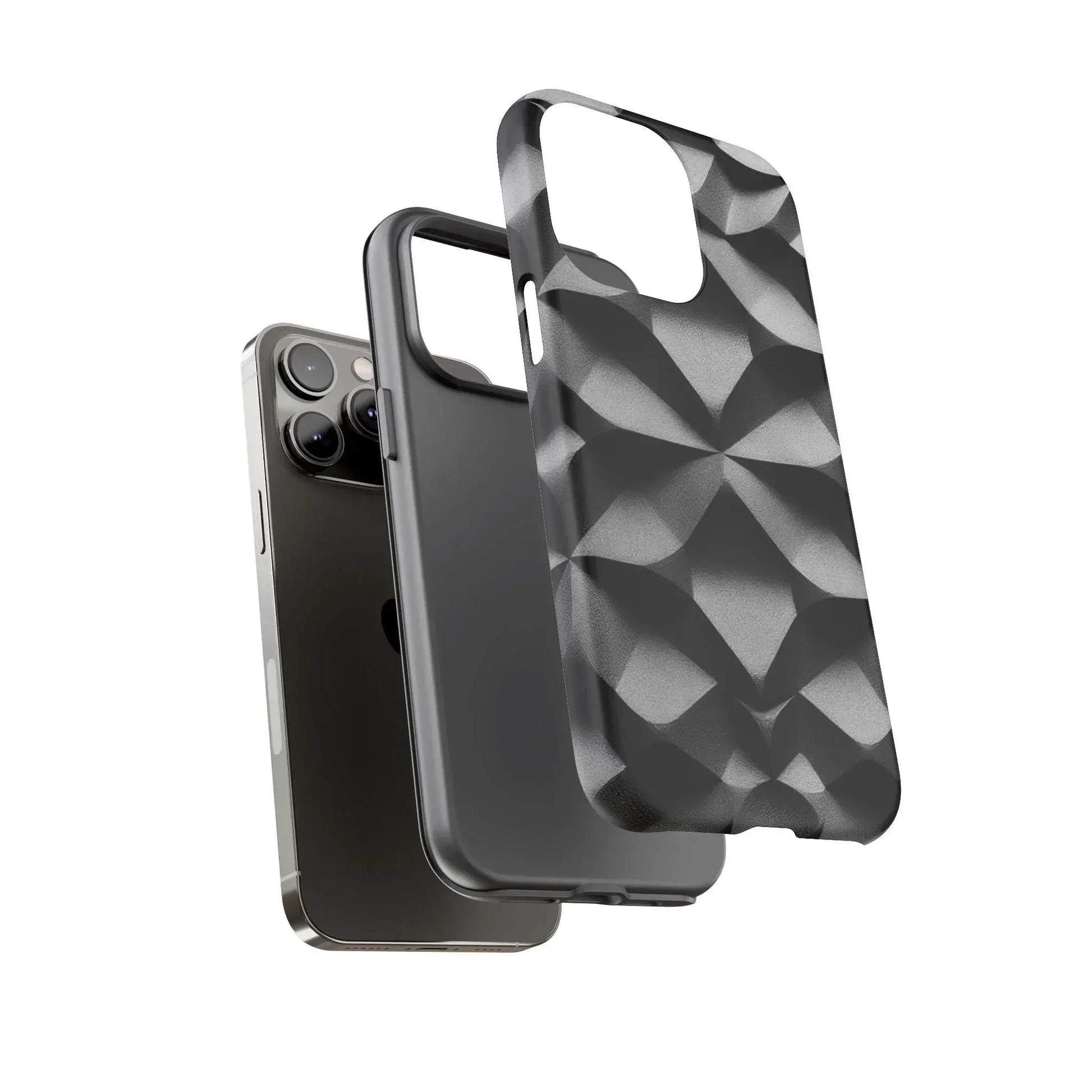 3D Geometric Phone Case for iPhone 8–17 - KARARMDESIGN