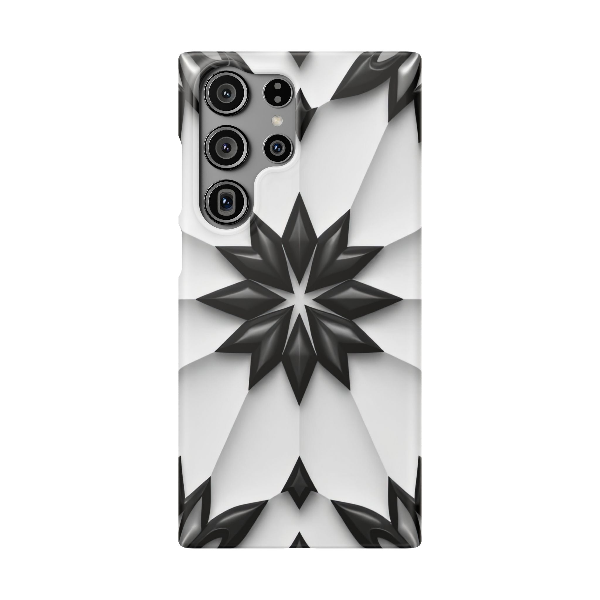 Black & White Geometric Snap Case for iPhone & Samsung Galaxy