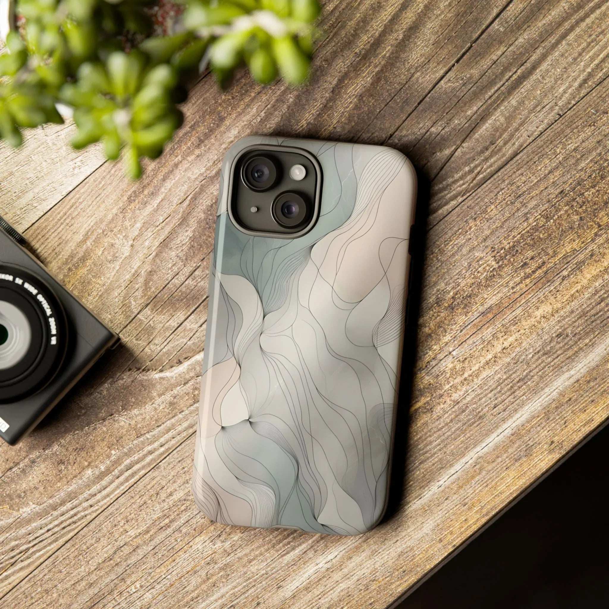 Pastel Wave Phone Case – Minimalist Design for iPhone & Pixel - KARARMDESIGN
