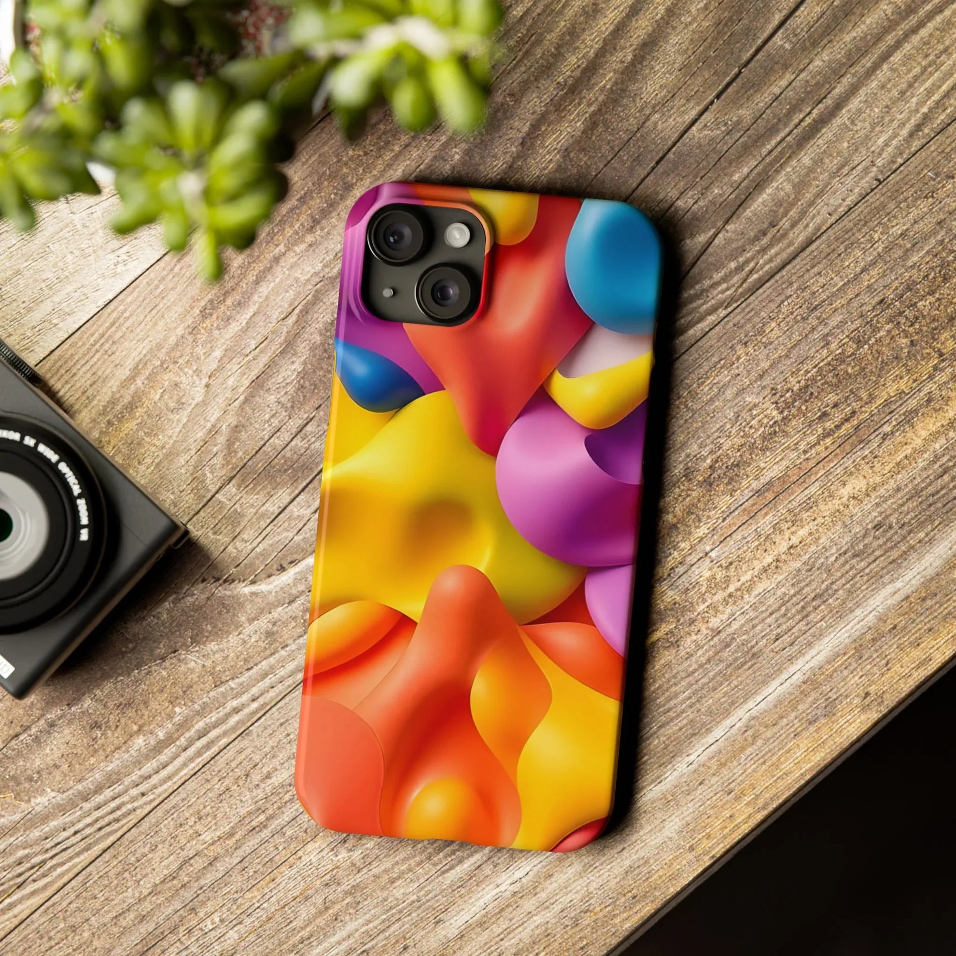 Vibrant Abstract Color Phone Case for iPhone 11-16 - KARARMDESIGN