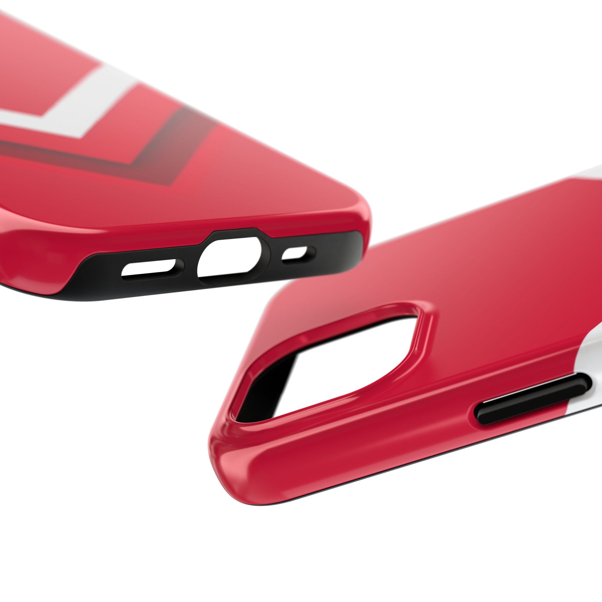 Red Chevron Armor Phone Case for iPhone 11–16 & Galaxy S21–S24