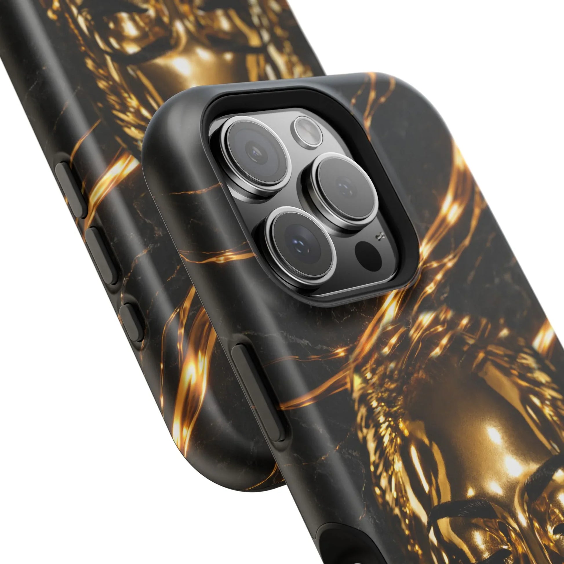 Luxury Gold Portrait Phone Case for iPhone 11-17 and Galaxy S21-S25 - KARARMDESIGN