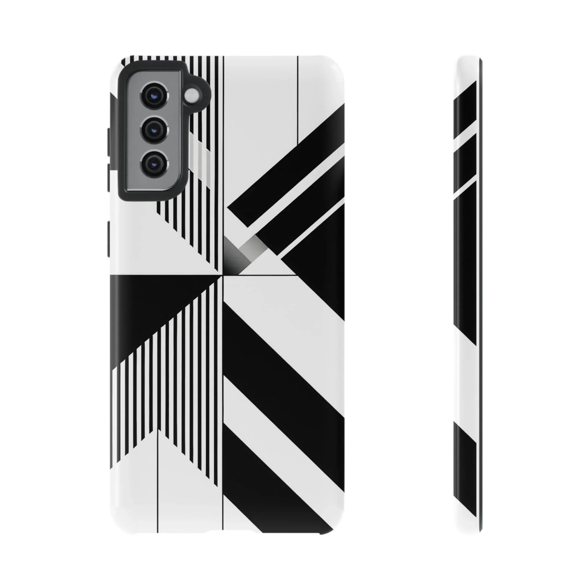 Monochrome Tough Phone Case for iPhone 11-16 and Galaxy S20–S25 - KARARMDESIGN