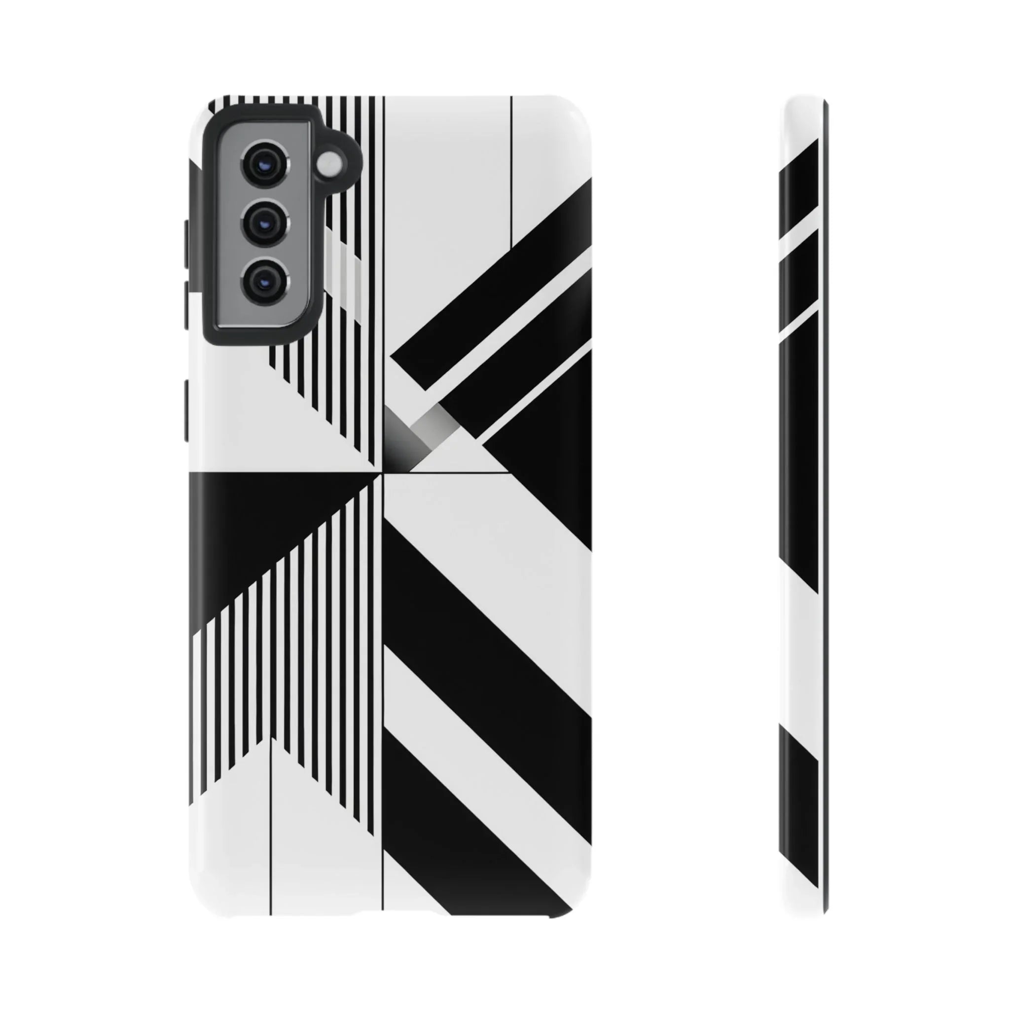 Monochrome Tough Phone Case for iPhone 11-16 and Galaxy S20–S25 - KARARMDESIGN