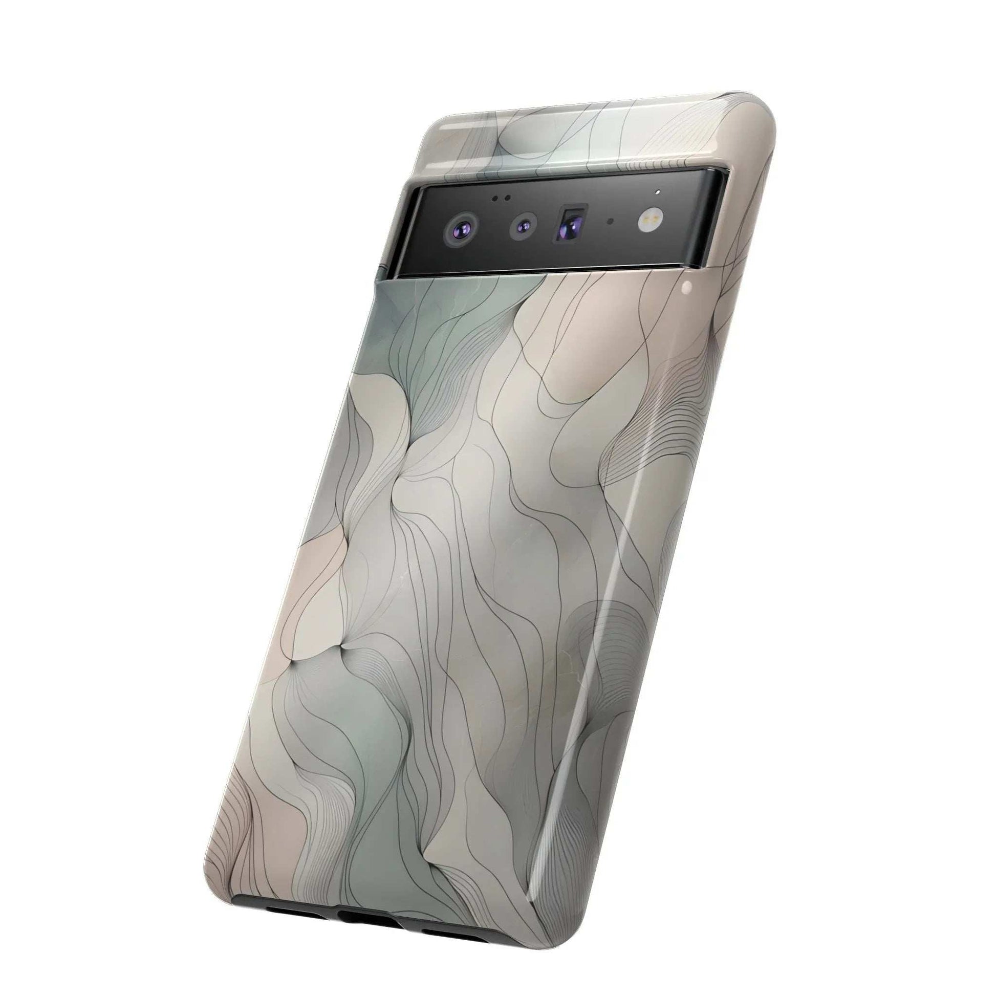 Pastel Wave Phone Case – Minimalist Design for iPhone & Pixel - KARARMDESIGN