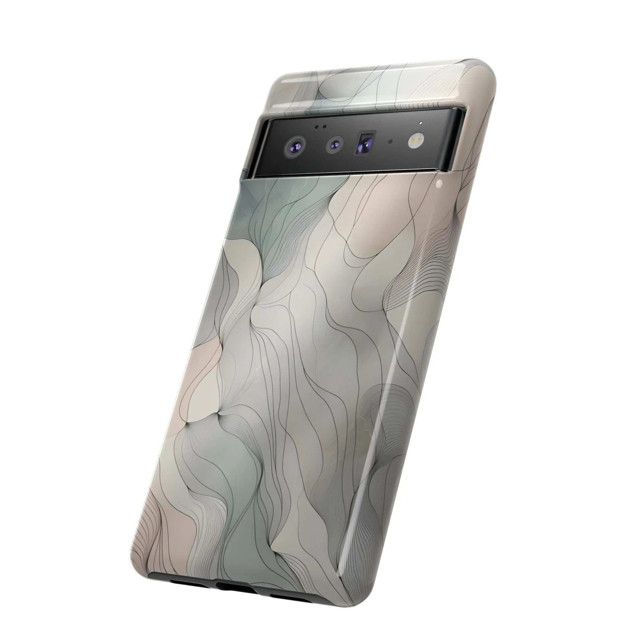 Pastel Wave Phone Case – Minimalist Design for iPhone & Pixel - KARARMDESIGN