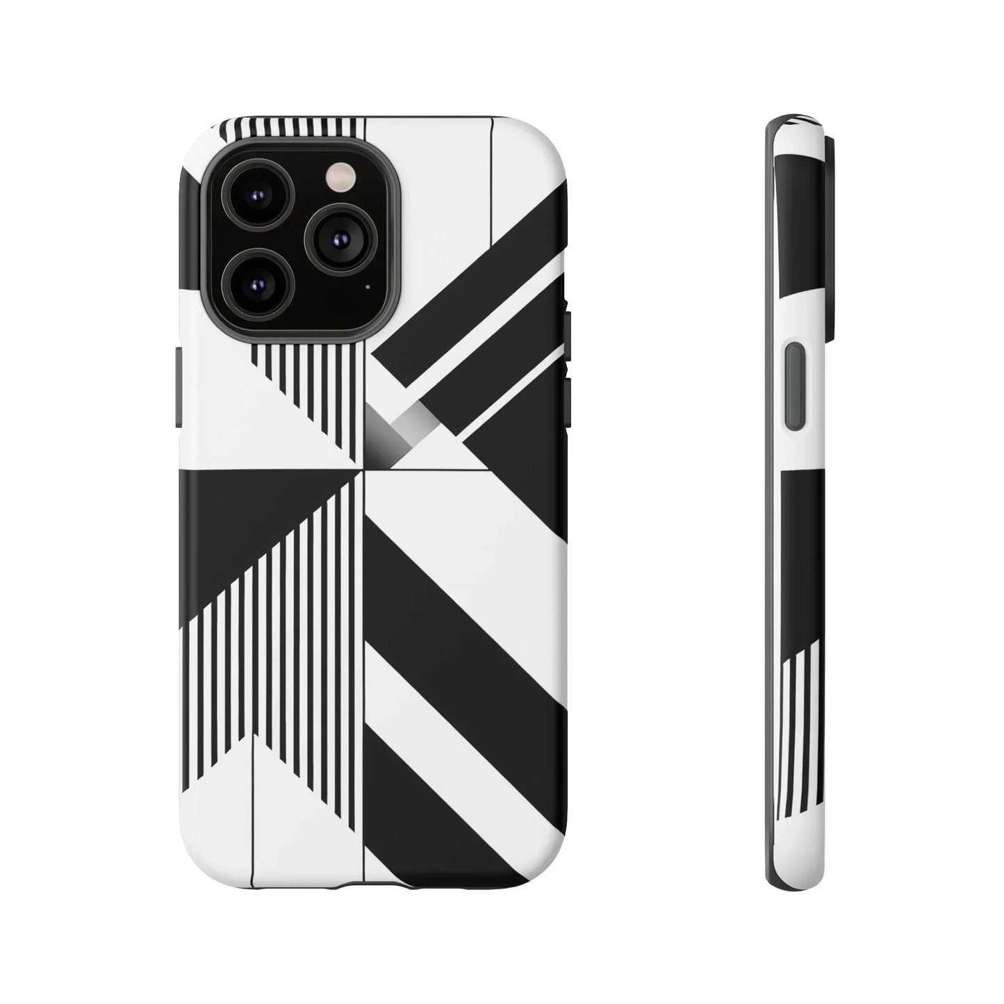 Monochrome Tough Phone Case for iPhone 11-16 and Samsung Galaxy S10–S25 Models - KarArmDesign