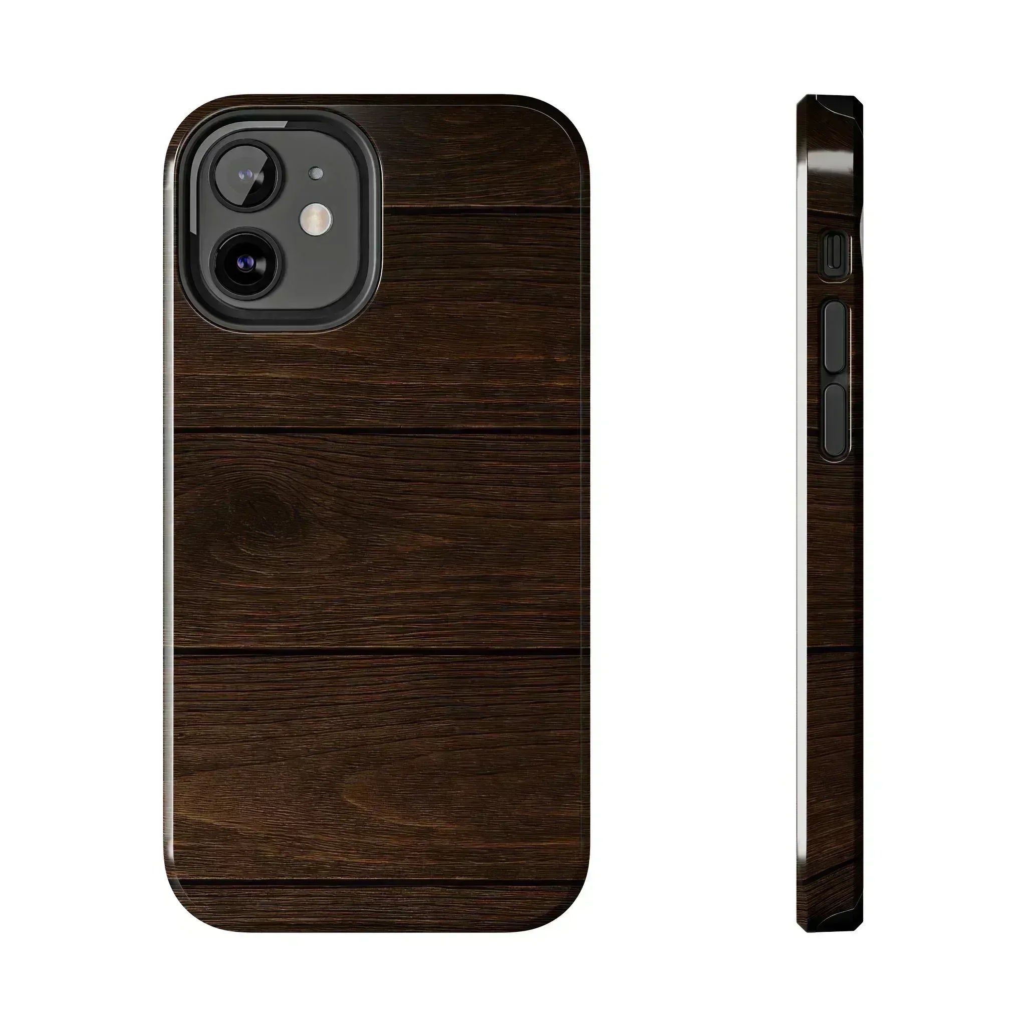 Dark Wood Grain Phone Case for iPhone and Galaxy - KARARMDESIGN