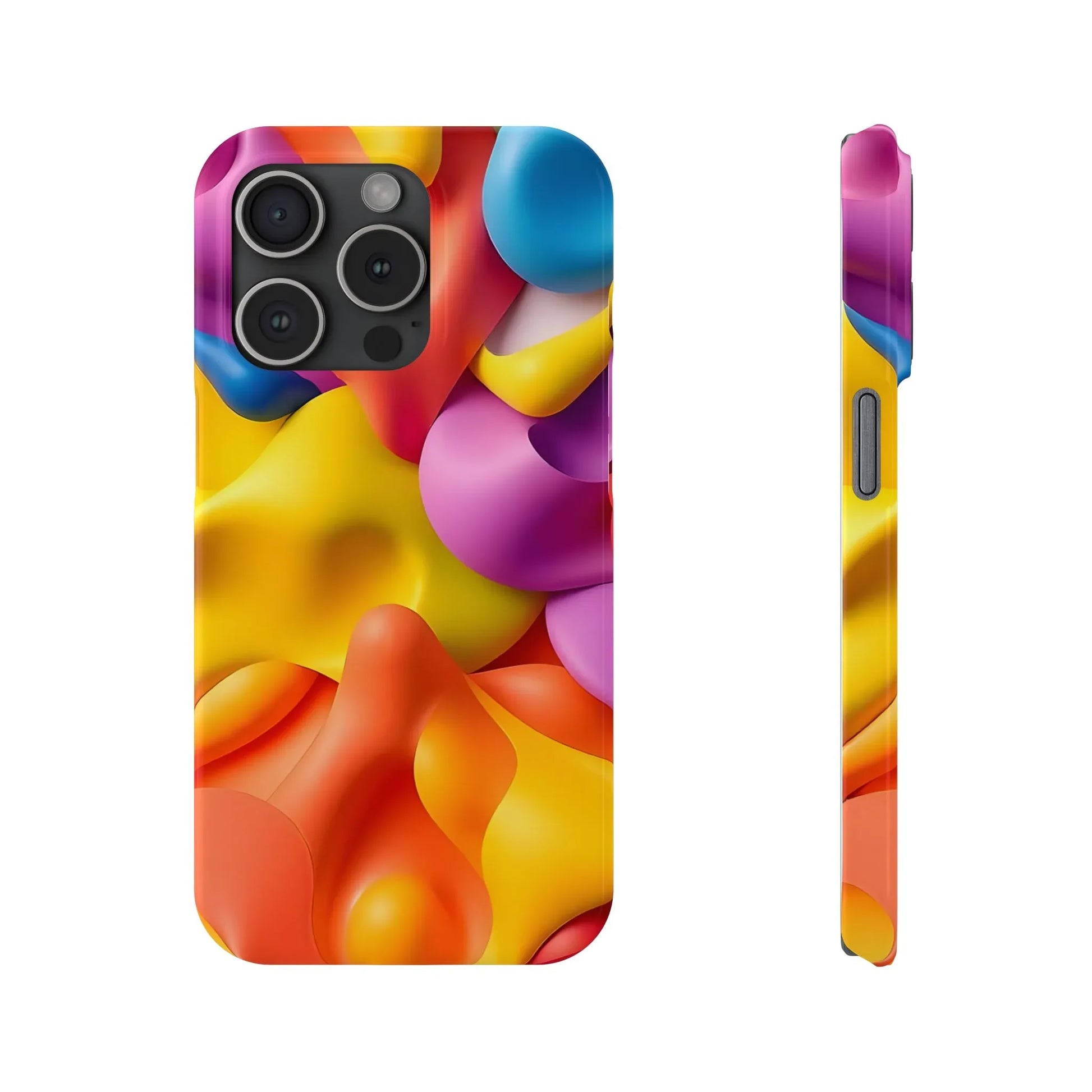 Vibrant Abstract Color Phone Case for iPhone 11-16 - KARARMDESIGN