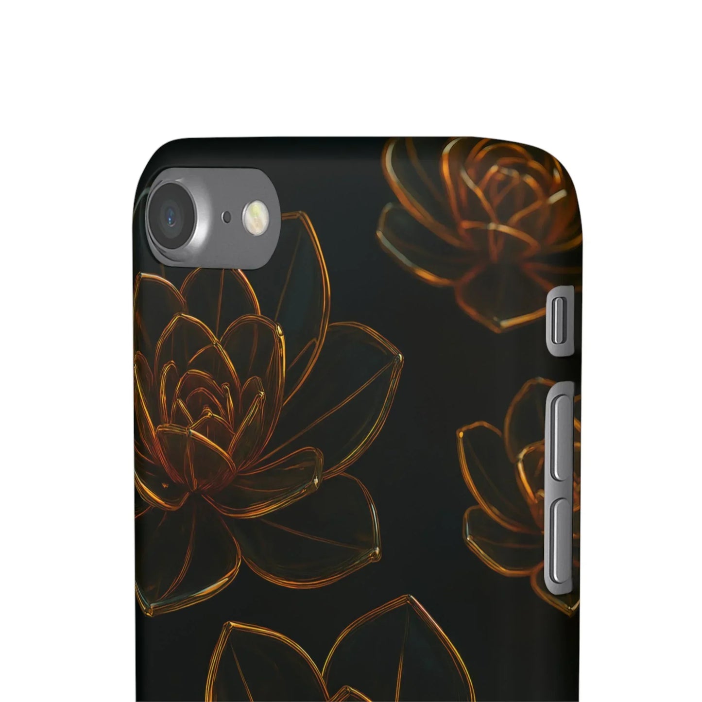 Glass Flower Phone Case for iPhone 7-16 and Galaxy S10-S24 Models