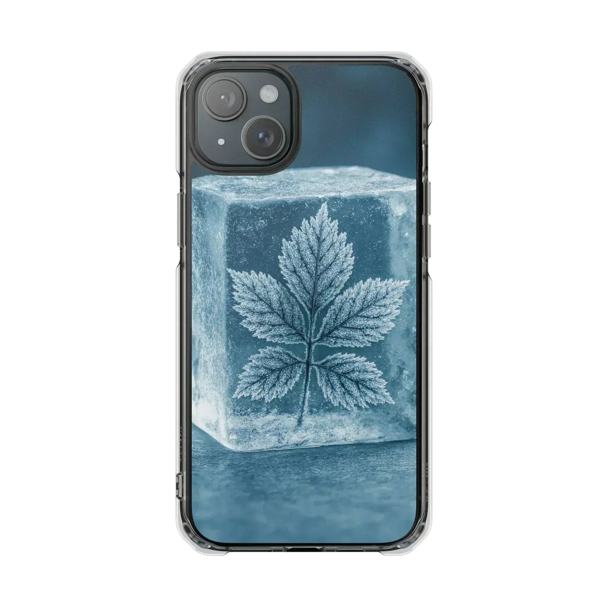 Frozen Leaf Inside Ice Cube - Phone Case for iPhone 14-16 - KARARMDESIGN
