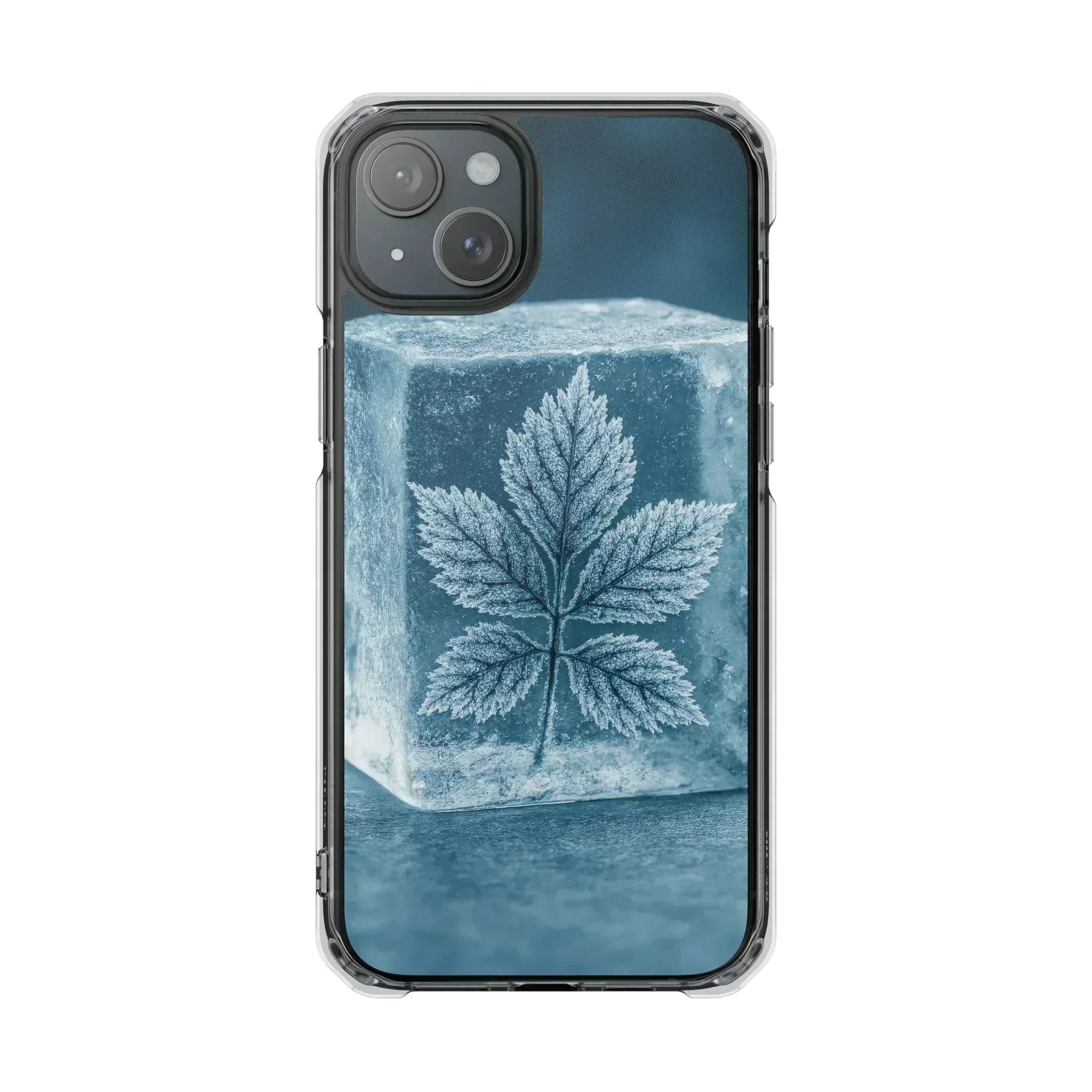 Frozen Leaf Inside Ice Cube - Phone Case for iPhone 14-16 - KARARMDESIGN
