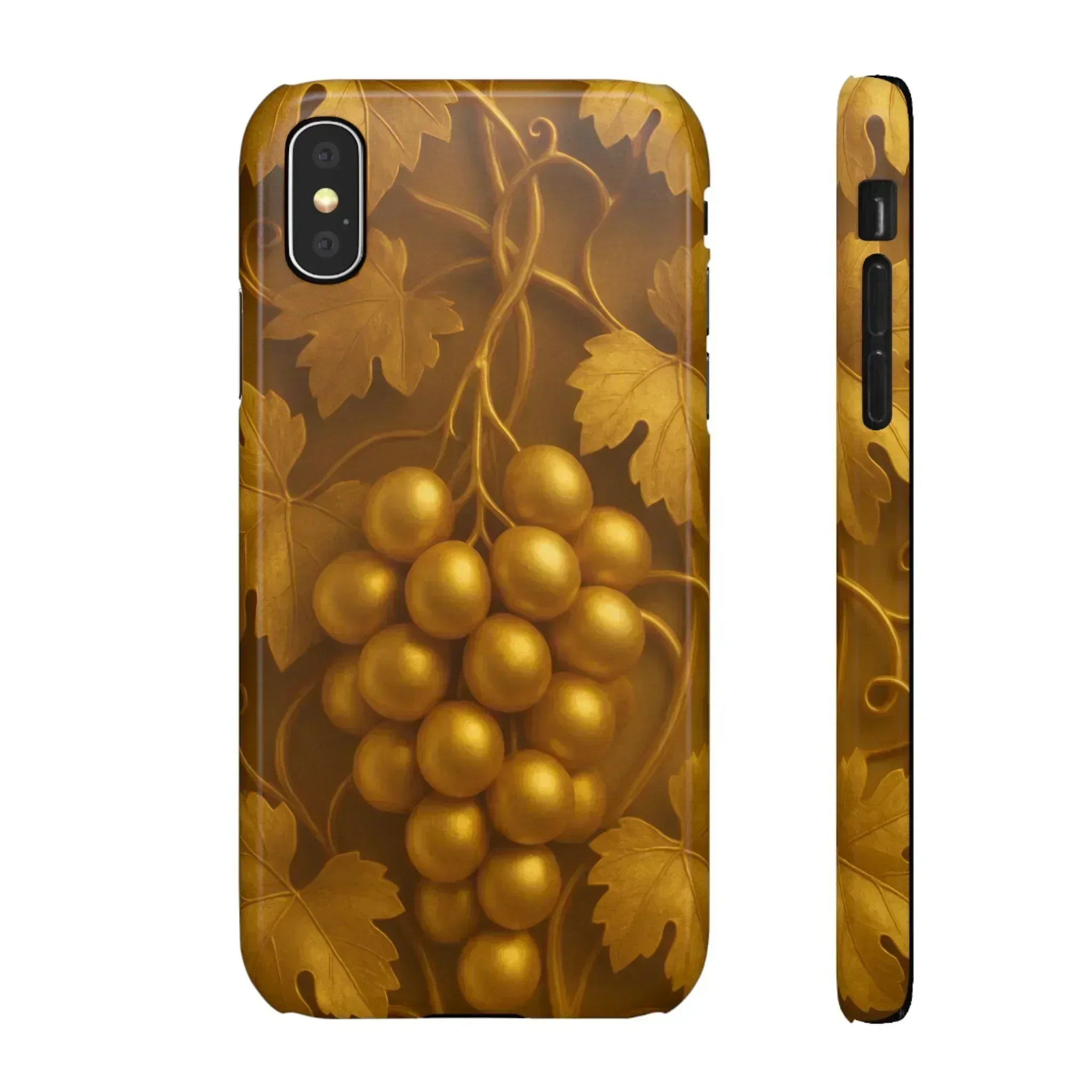 Golden Grapes Phone Case for iPhone 8–16 - KARARMDESIGN