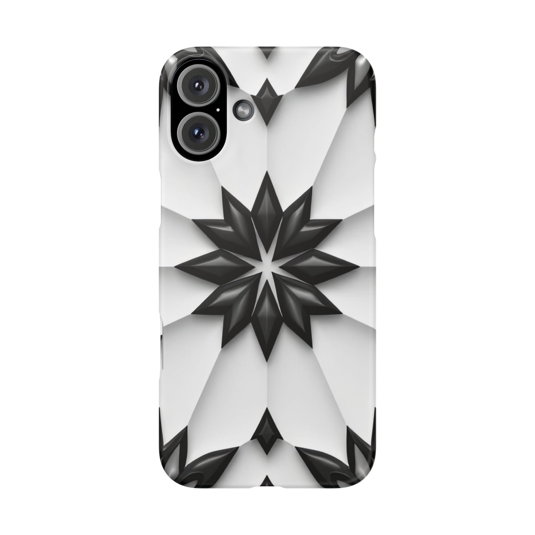 Black & White Geometric Snap Case for iPhone & Samsung Galaxy