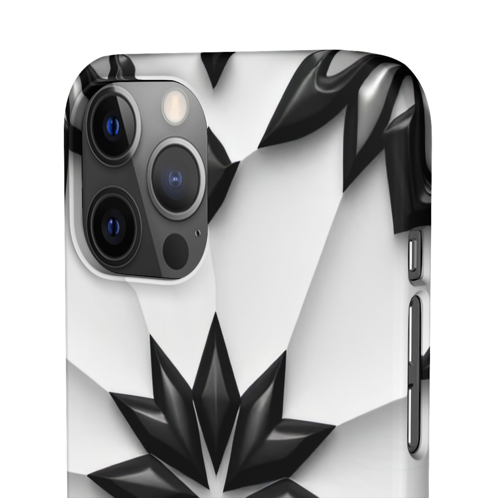 Black & White Geometric Snap Case for iPhone & Samsung Galaxy