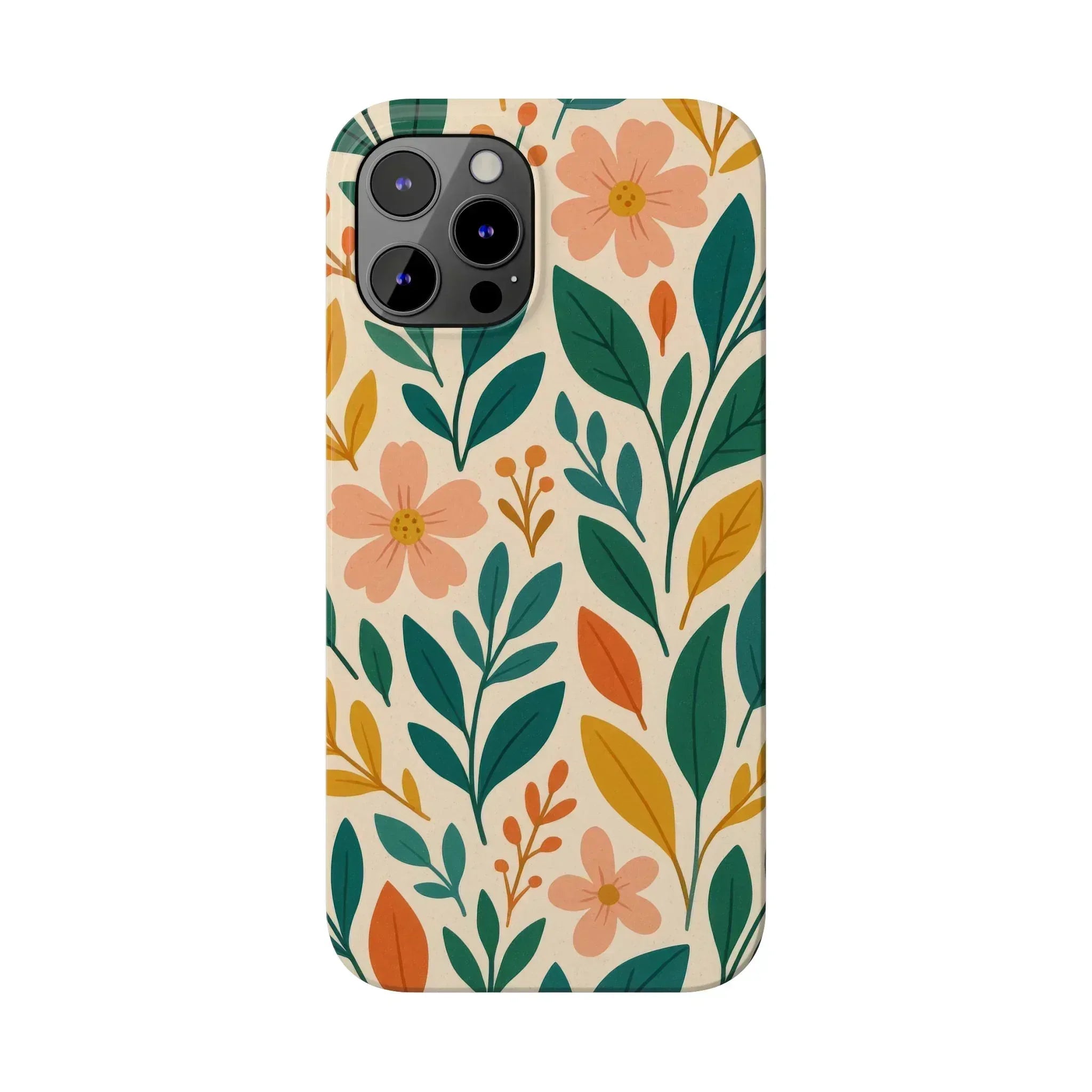 Floral Harmony Phone Case for iPhone 11-16 - KARARMDESIGN