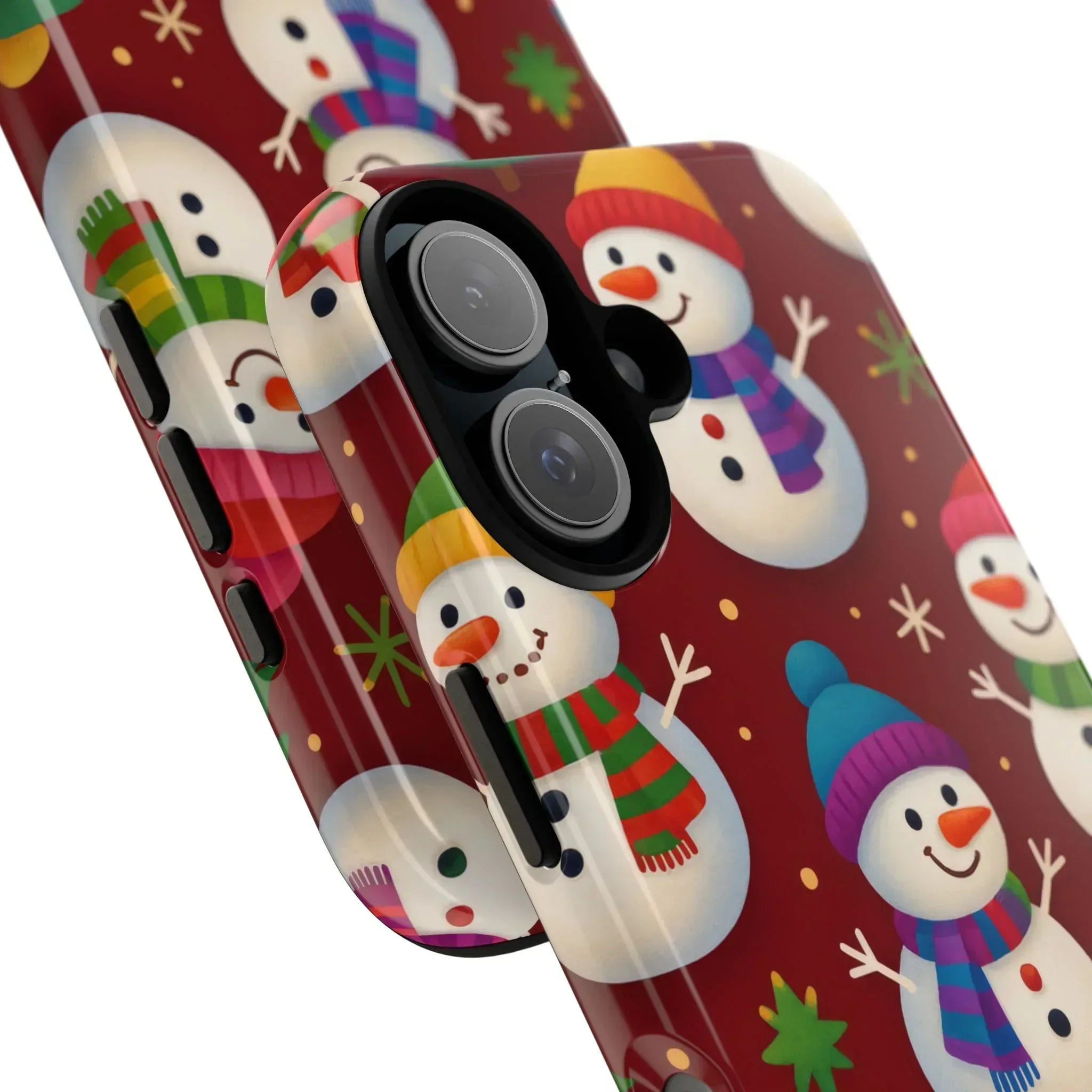 Festive Snowmen Parade Phone Case for iPhone 11–17 and Galaxy S10–S25 - KARARMDESIGN