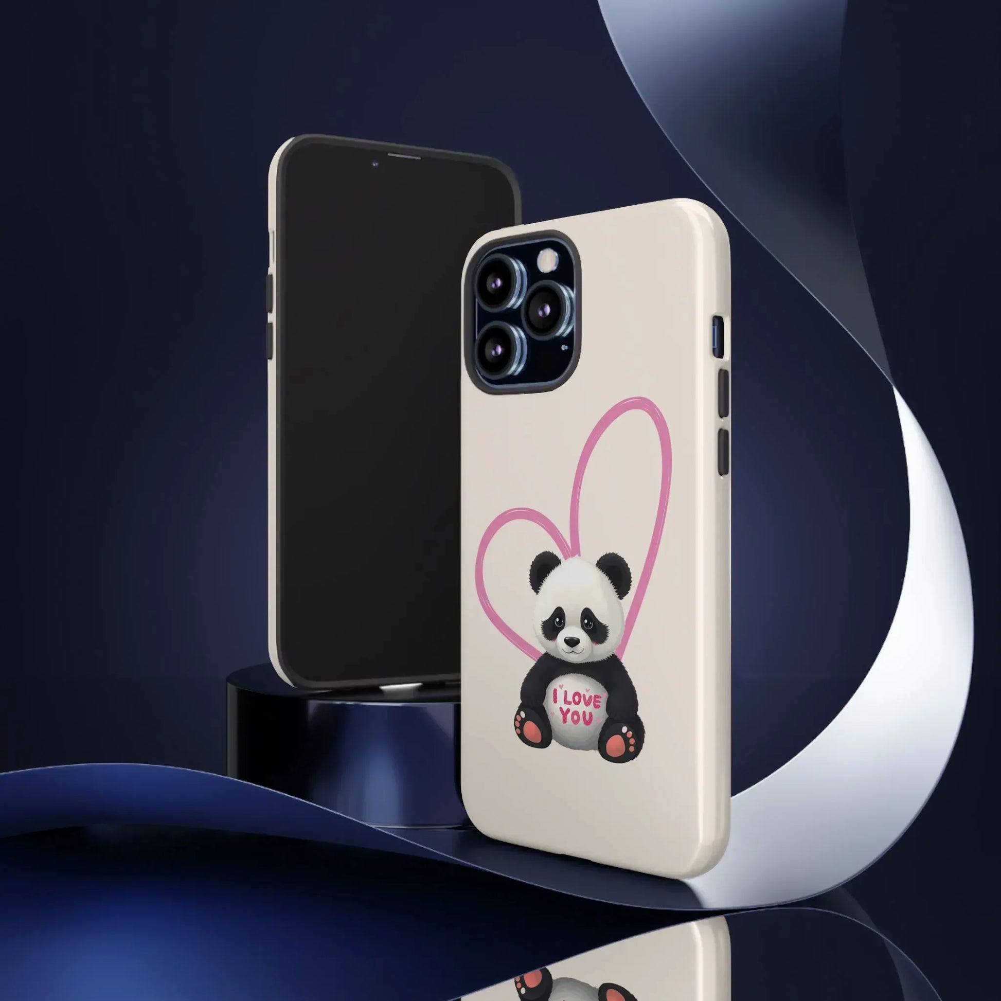 Cute Panda Heart Love Phone Case for iPhone 8-16 - KARARMDESIGN