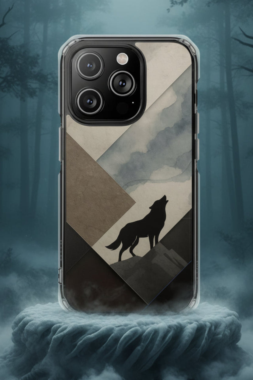 Wolf Silhouette Phone Case for iPhone 14-17