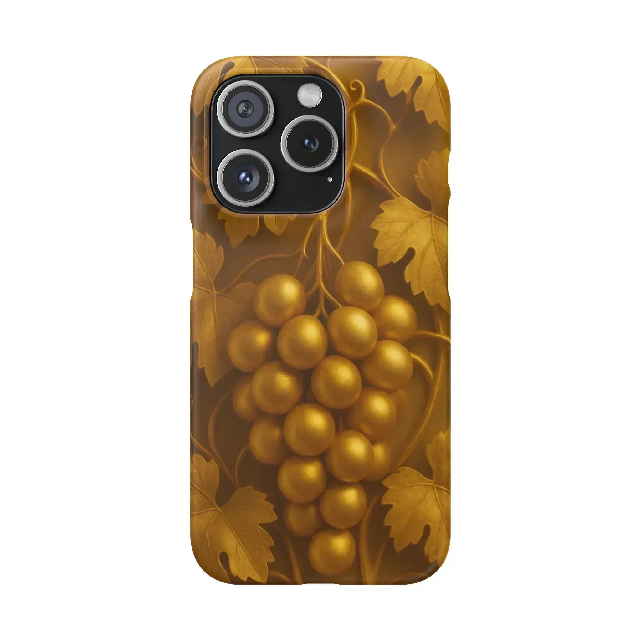 Golden Grapes Phone Case for iPhone 8–16 - KARARMDESIGN