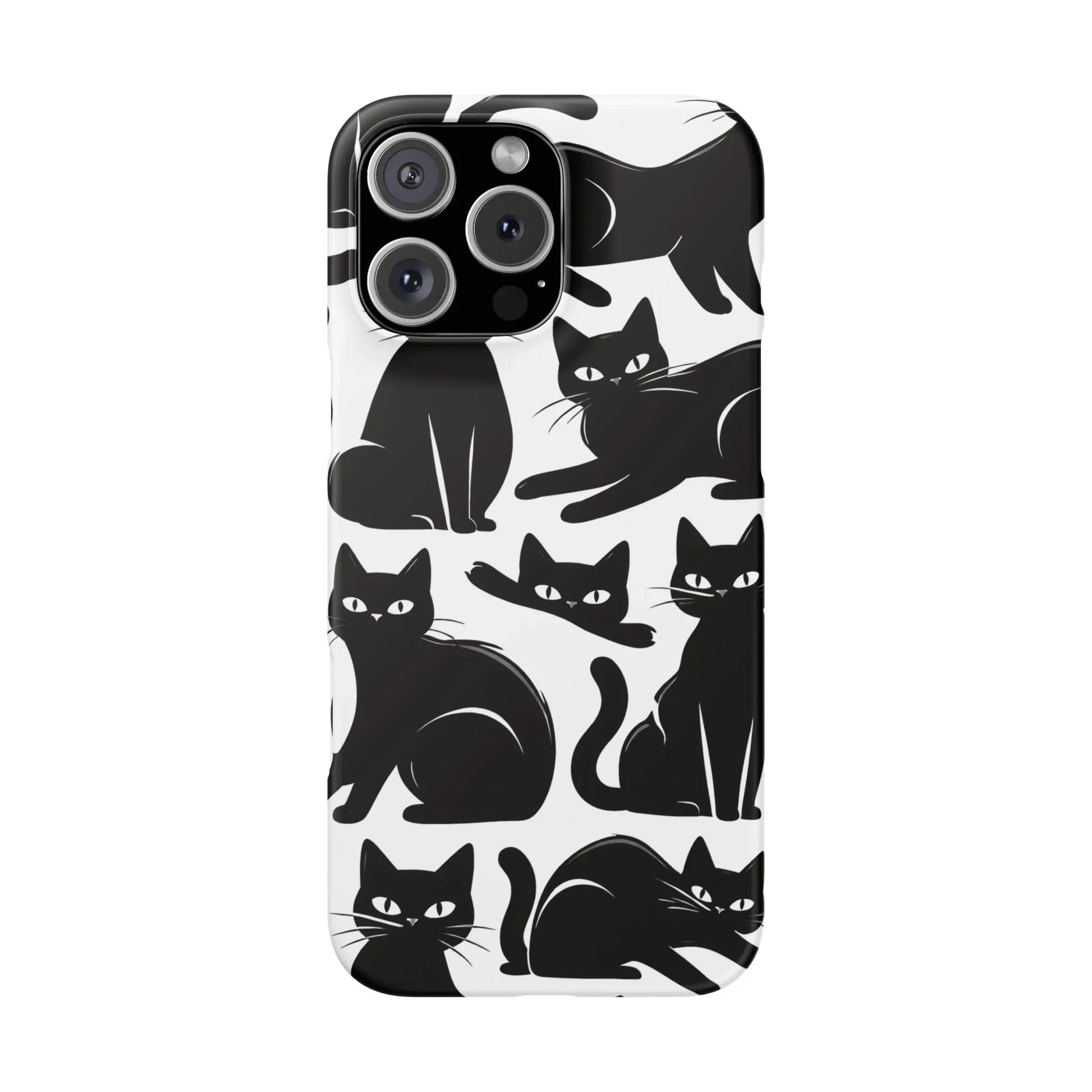 Black Cats Phone Case for iPhone 11-17 and Galaxy S20-S25 - KARARMDESIGN
