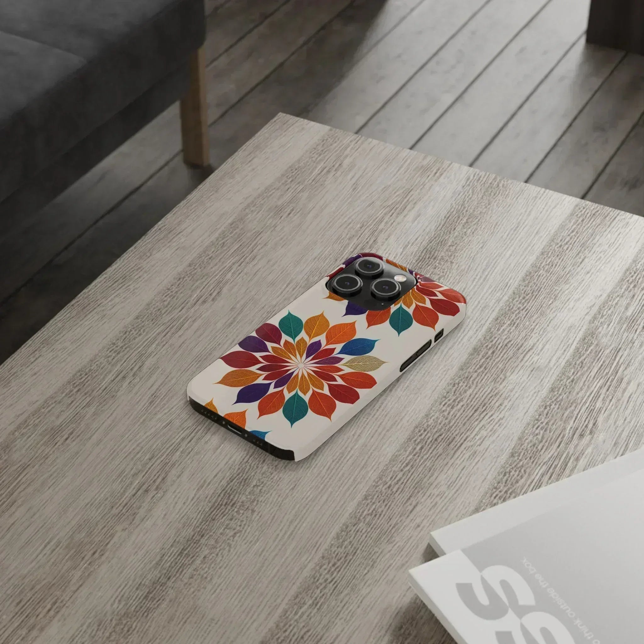 Leaf Mandala Phone Case for iPhone 11-16 - KARARMDESIGN