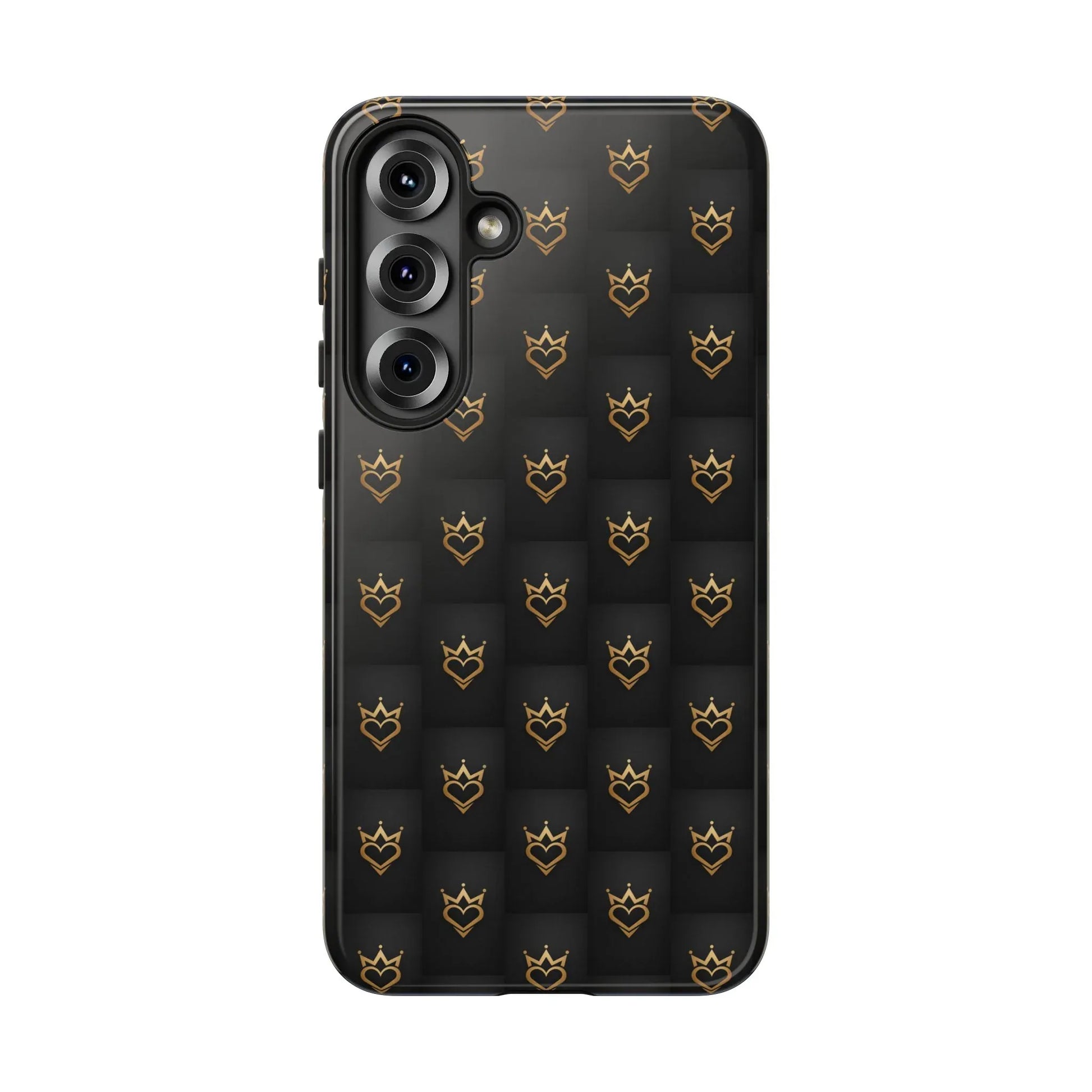 Crowned Heart Doodle Phone Case for iPhone 11-17 & Galaxy S10-S25 - KARARMDESIGN