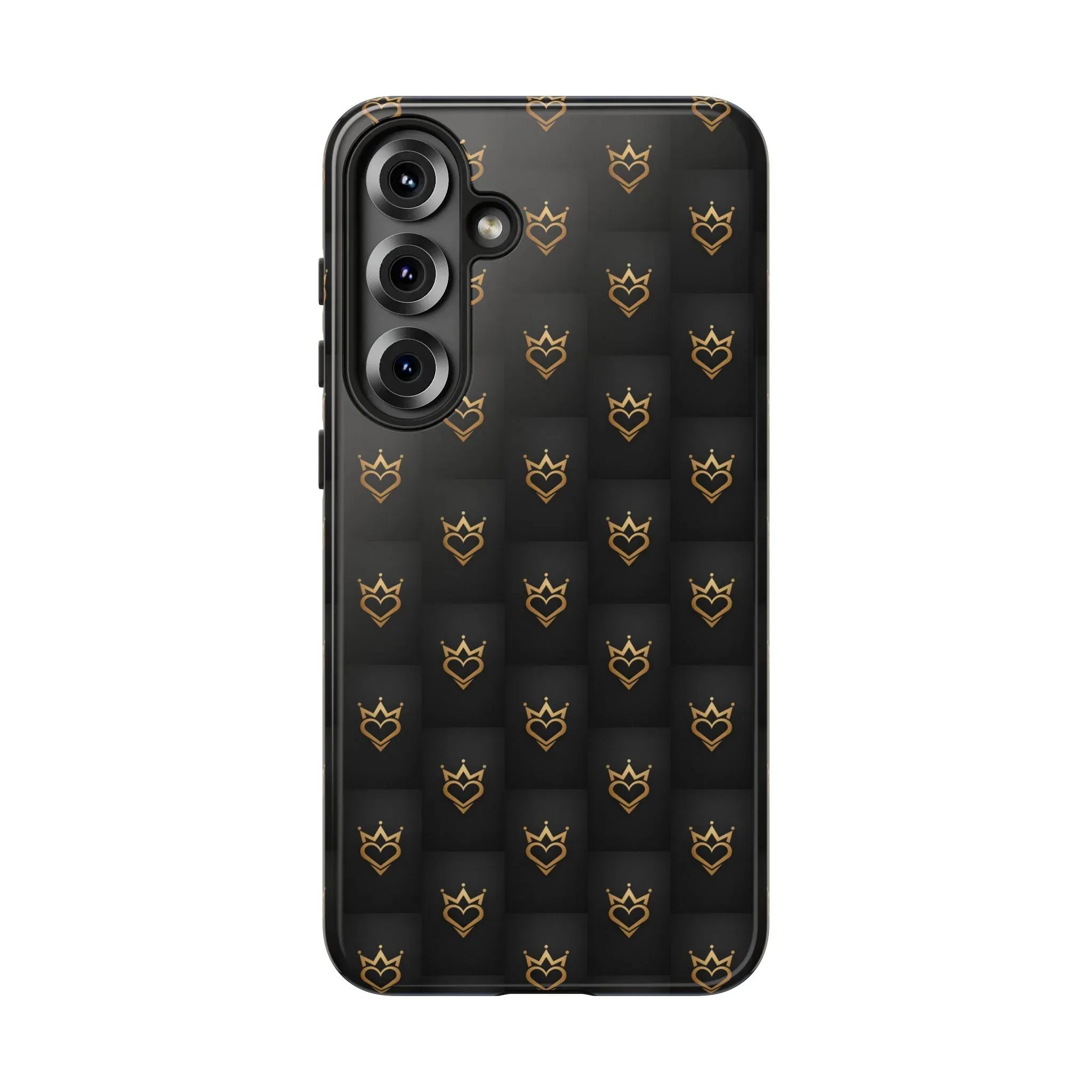 Crowned Heart Doodle Phone Case for iPhone 11-17 & Galaxy S10-S25 - KARARMDESIGN