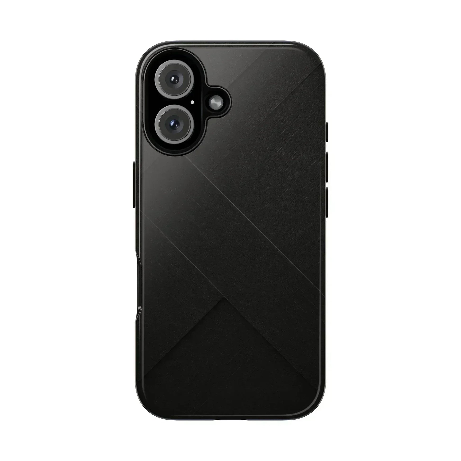 Matte Black Diagonal Line Phone Case for iPhone 8-16 and Galaxy S10-S25 - KARARMDESIGN