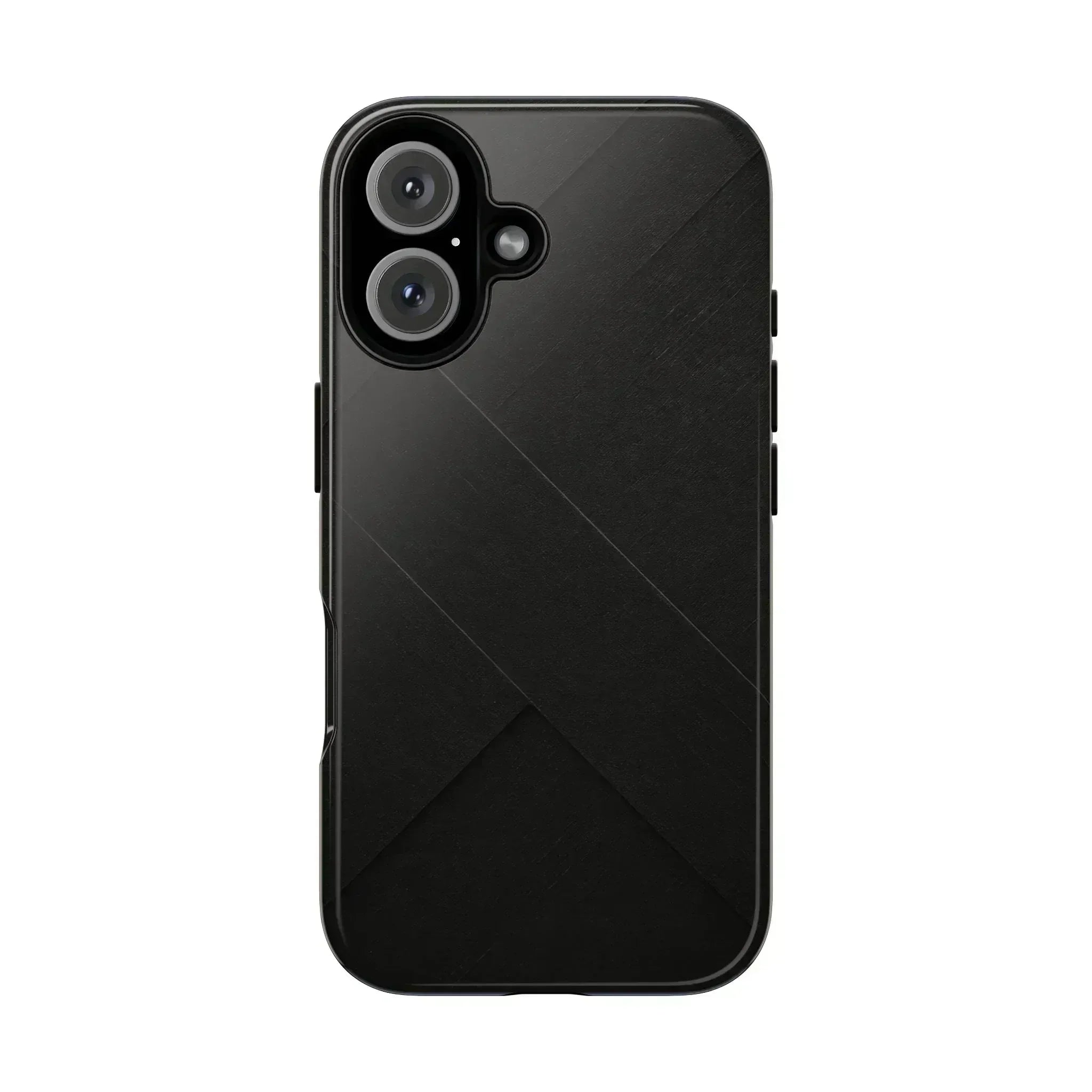 Matte Black Diagonal Line Phone Case for iPhone 8-16 and Galaxy S10-S25 - KARARMDESIGN