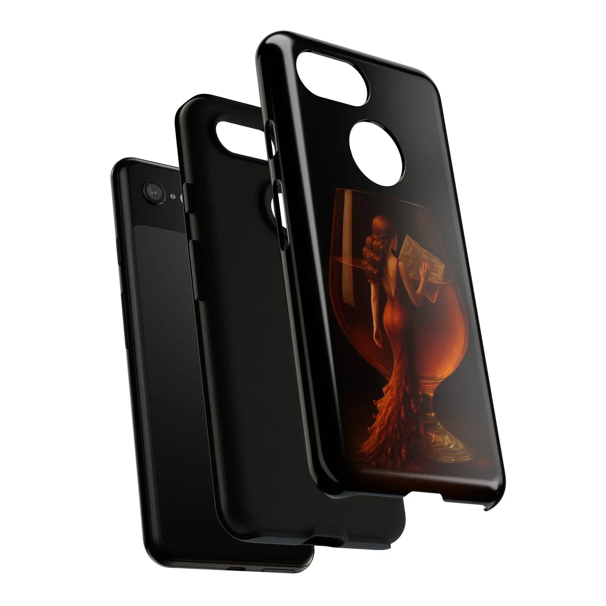 Elegant Midnight Lady Phone Case for iPhone 8-16 and Google Pixel up to 9 Models - KarArmDesign