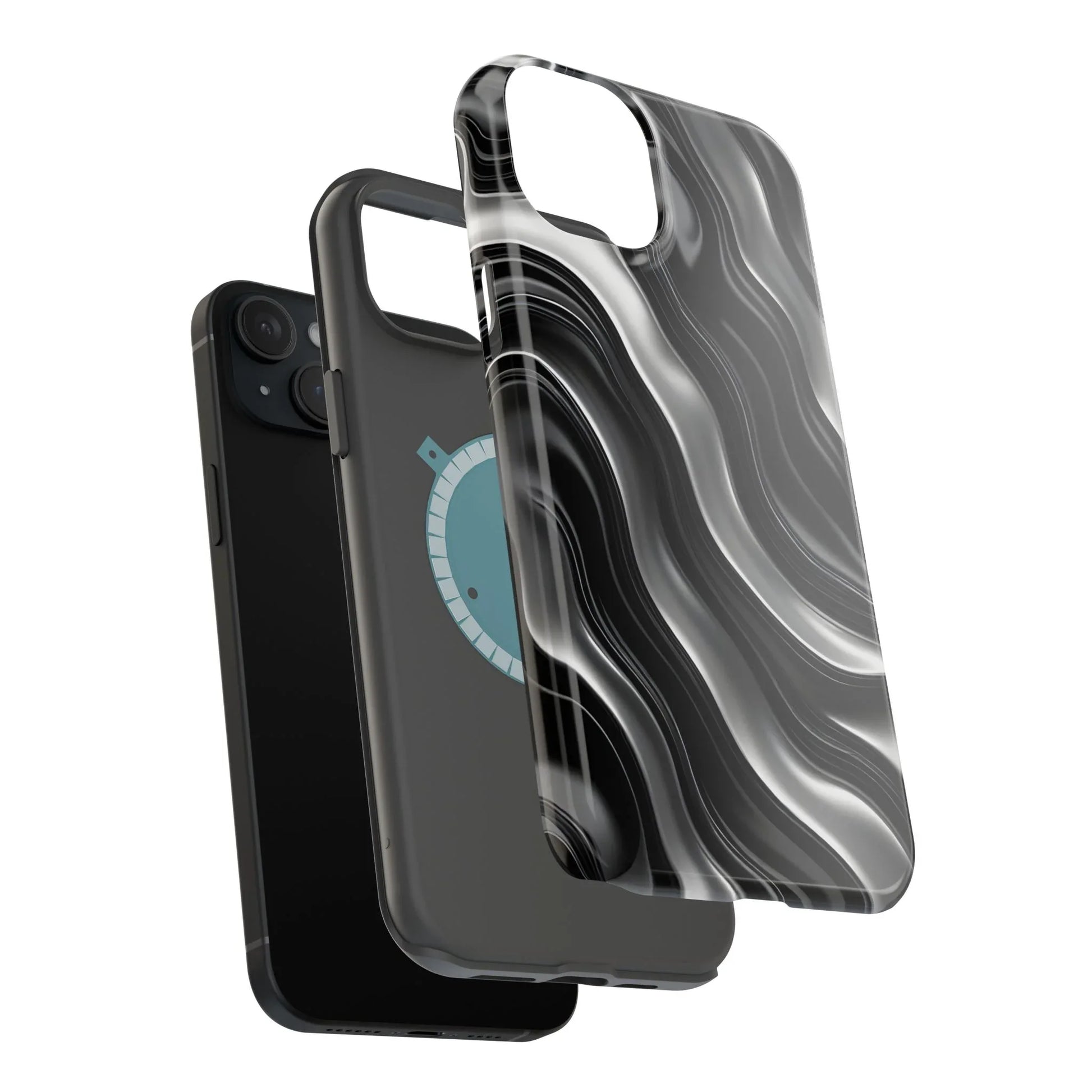 Wavy Illusion Marble Phone Case for iPhone 13-17 - KARARMDESIGN