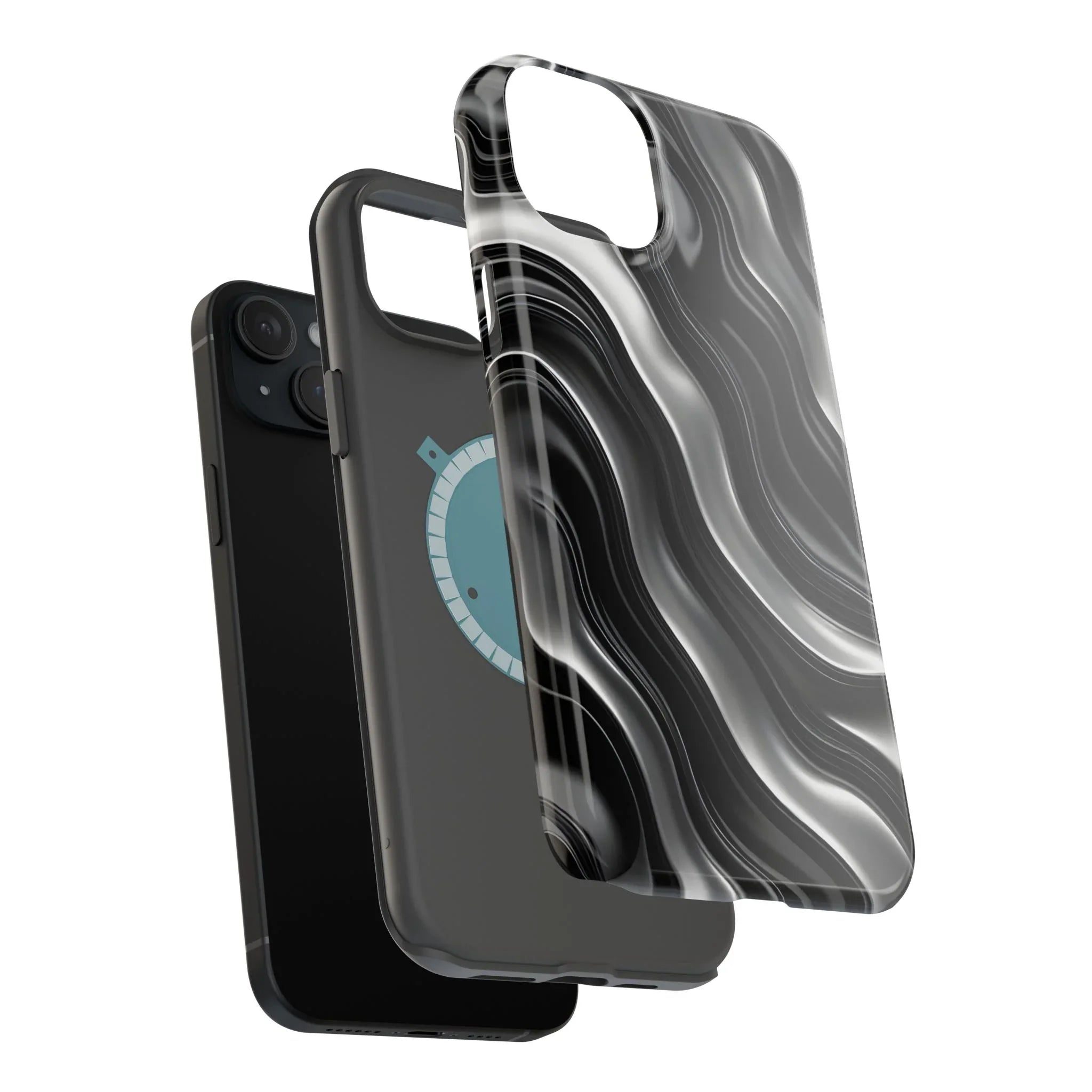 Wavy Illusion Marble Phone Case for iPhone 13-17 - KARARMDESIGN