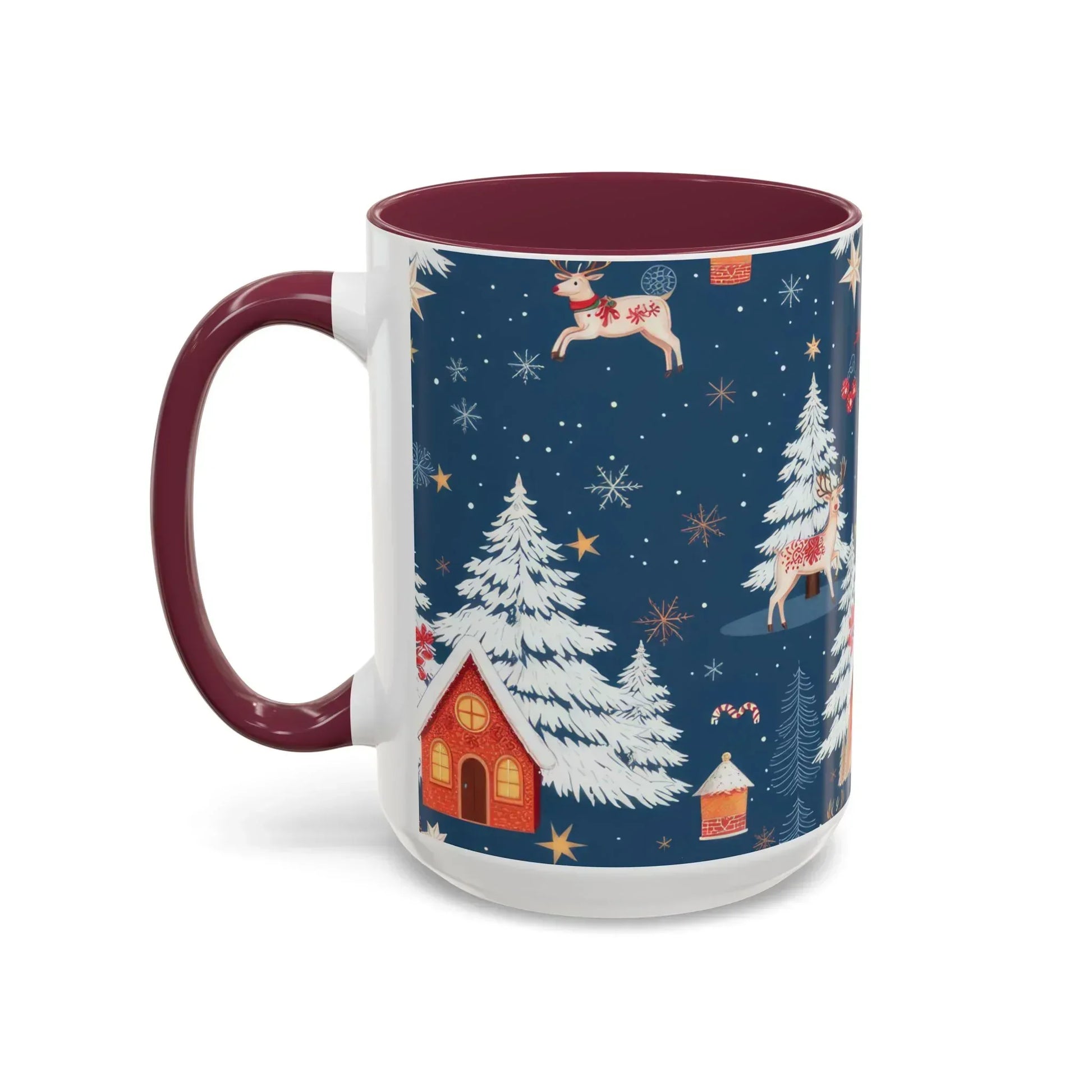 Dark Blue Christmas Mug - Colorful Mugs (11oz, 15oz) - KARARMDESIGN