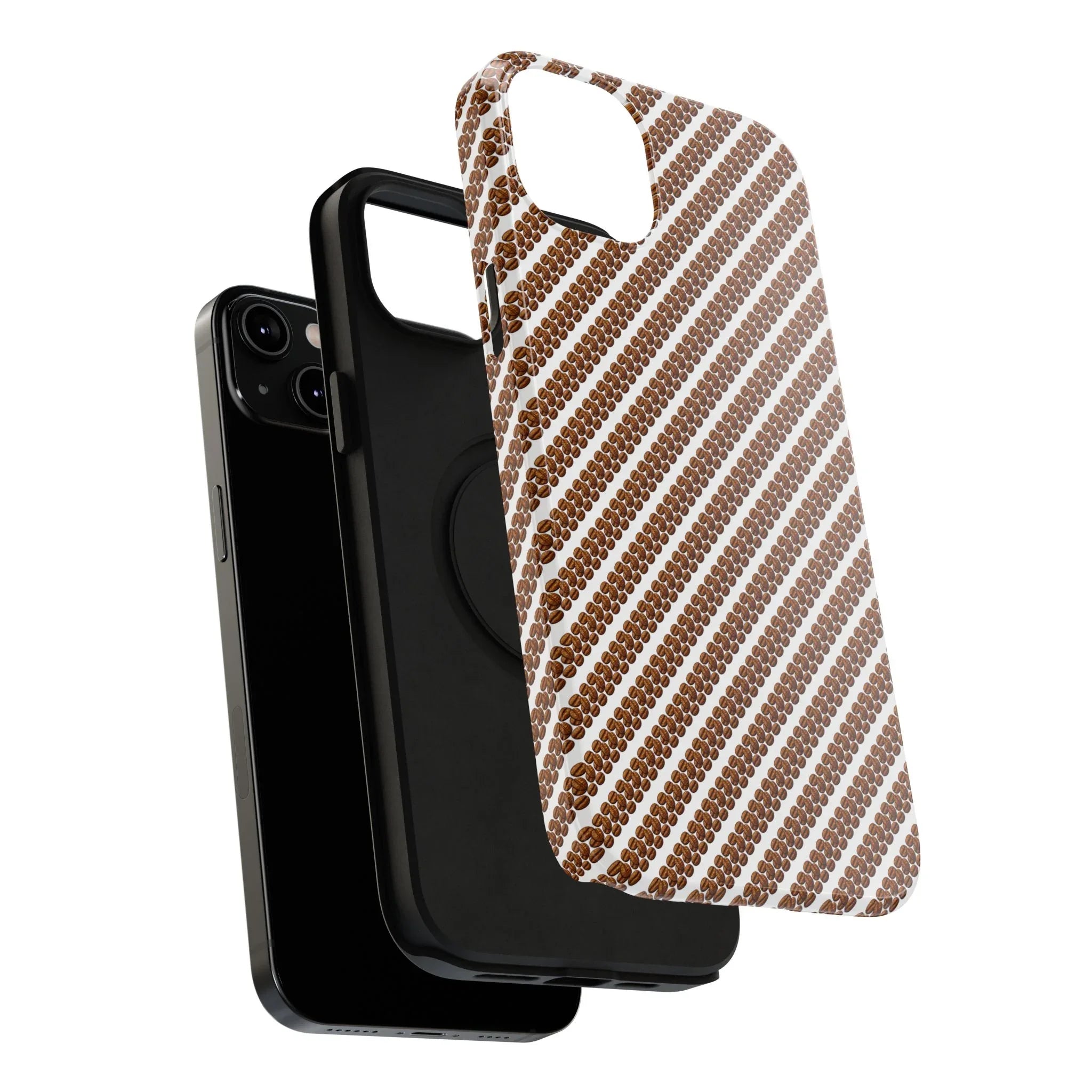 Stylish Coffee Pattern Phone Case for iPhone 11–17 and Galaxy S21–S22 - KARARMDESIGN