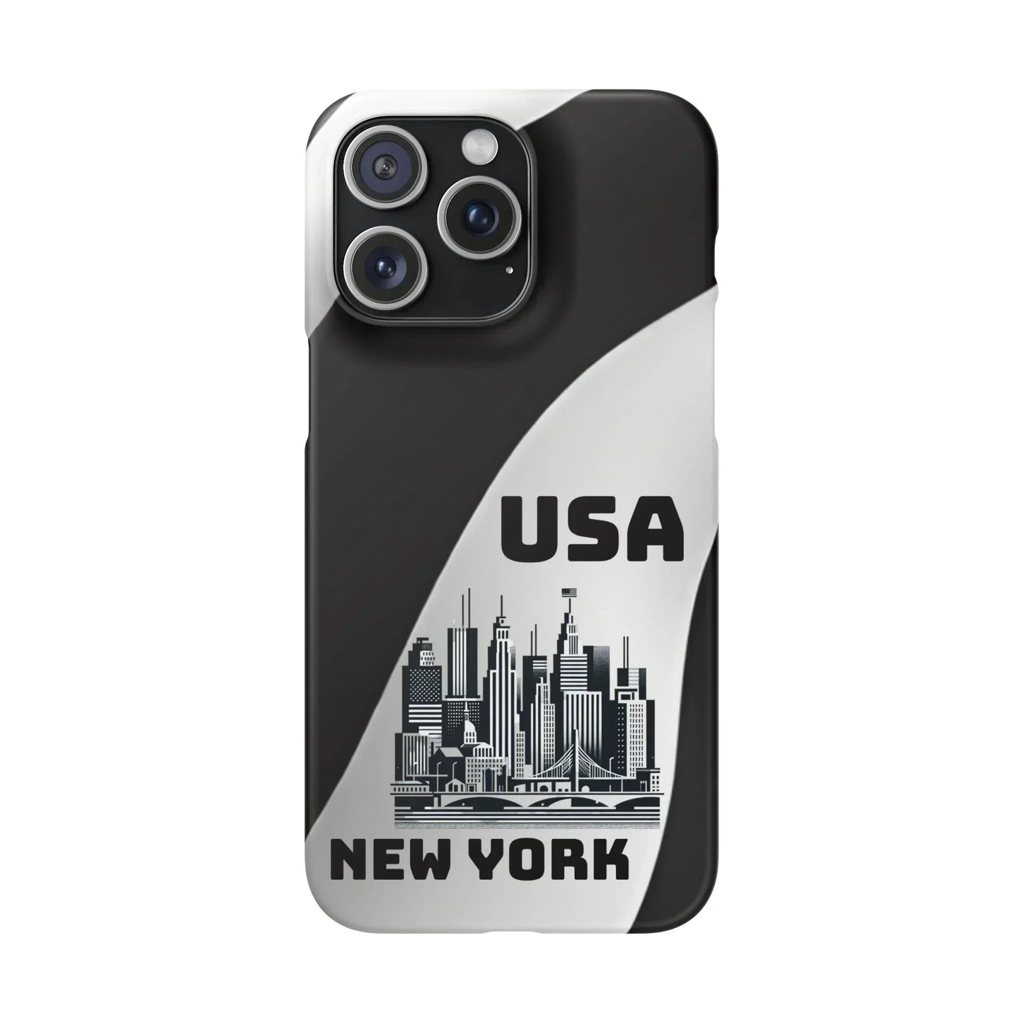Monochrome New York City Skyline Phone Case for iPhone, Galaxy & Pixel - KarArmDesign
