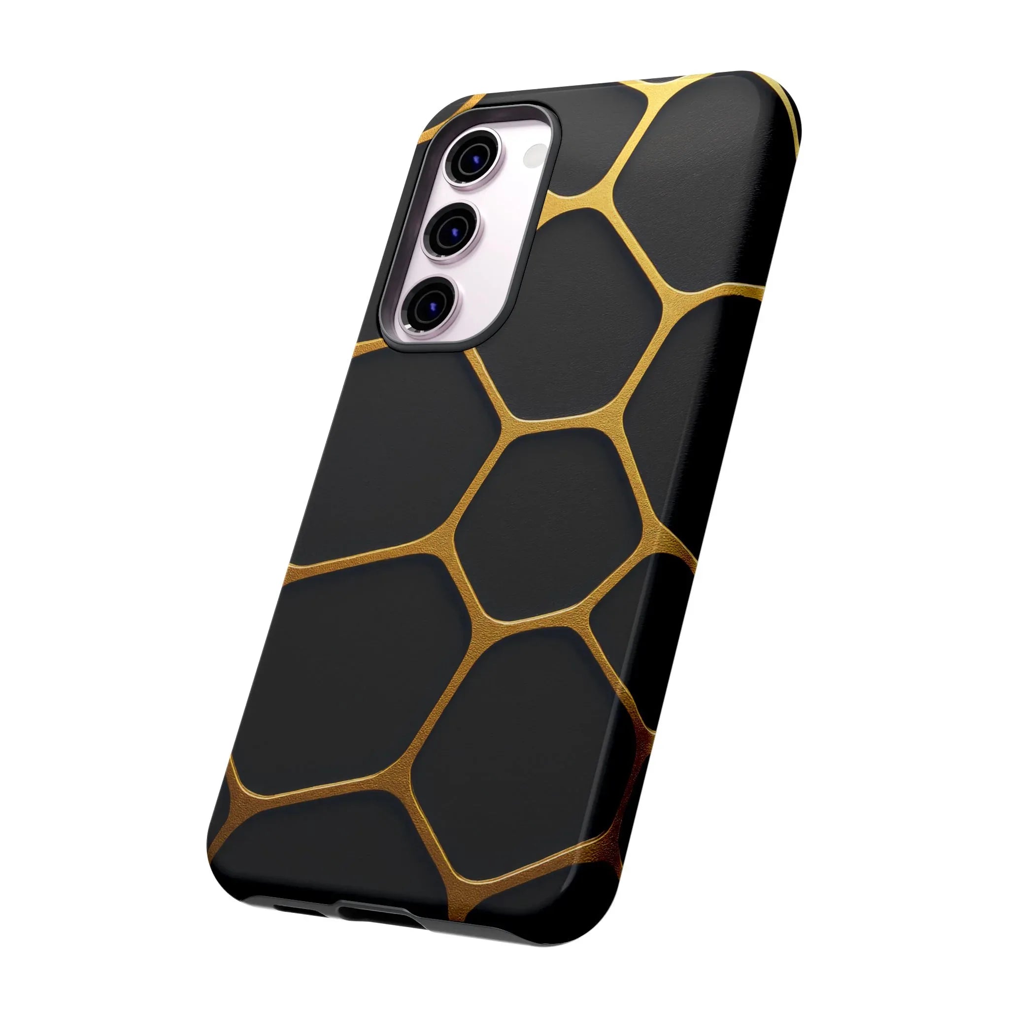 Golden Cellscape Phone Case for iPhone 8-17 and Galaxy S20-S25 - KARARMDESIGN