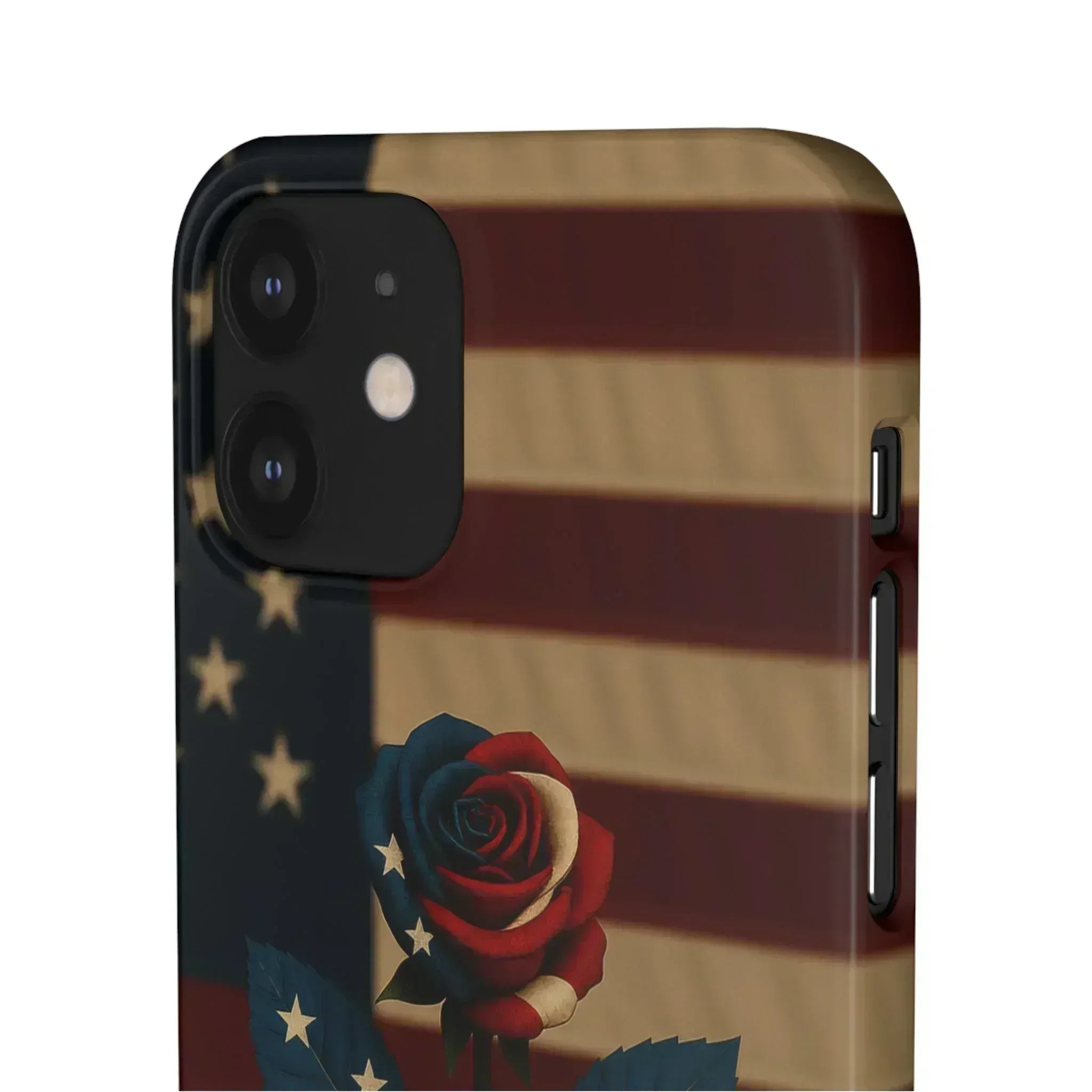 American Rose Flag Phone Case for iPhone 8-16 and Galaxy S10-S24 - KARARMDESIGN