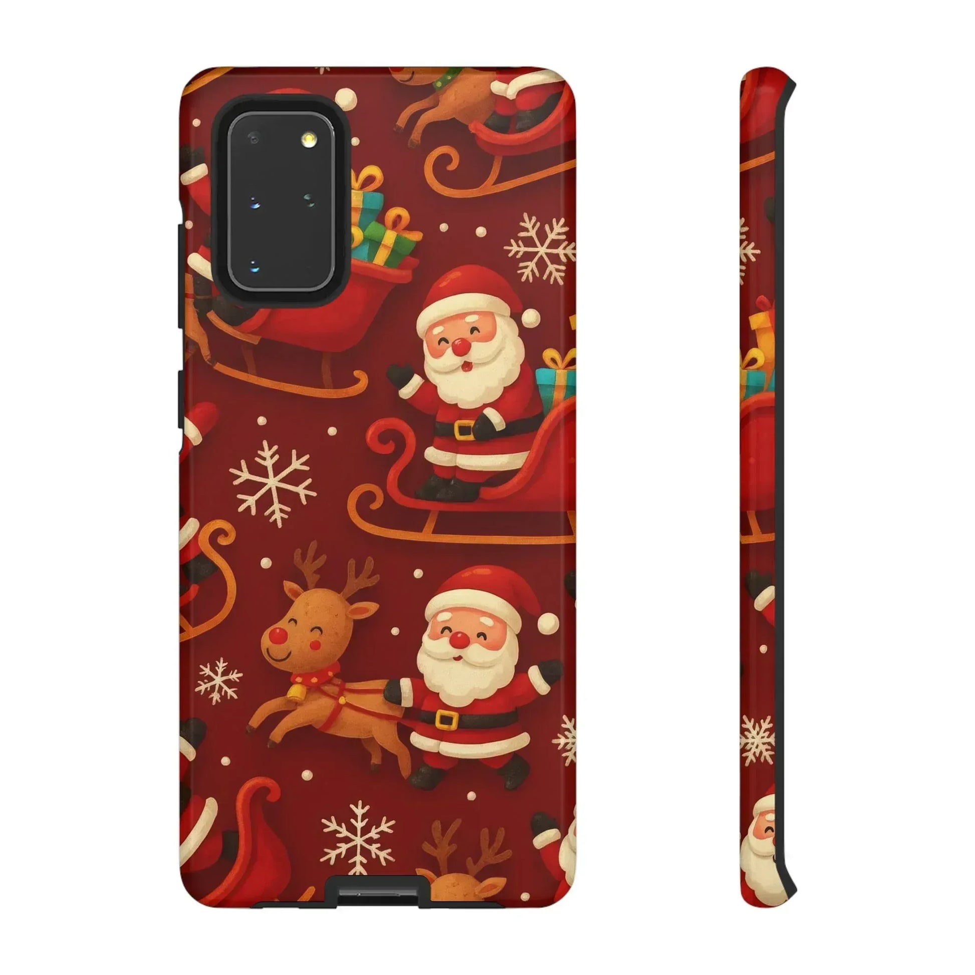 Santa Sleigh Ride Phone Case for iPhone 11-17 and Galaxy S10-S25 - KARARMDESIGN