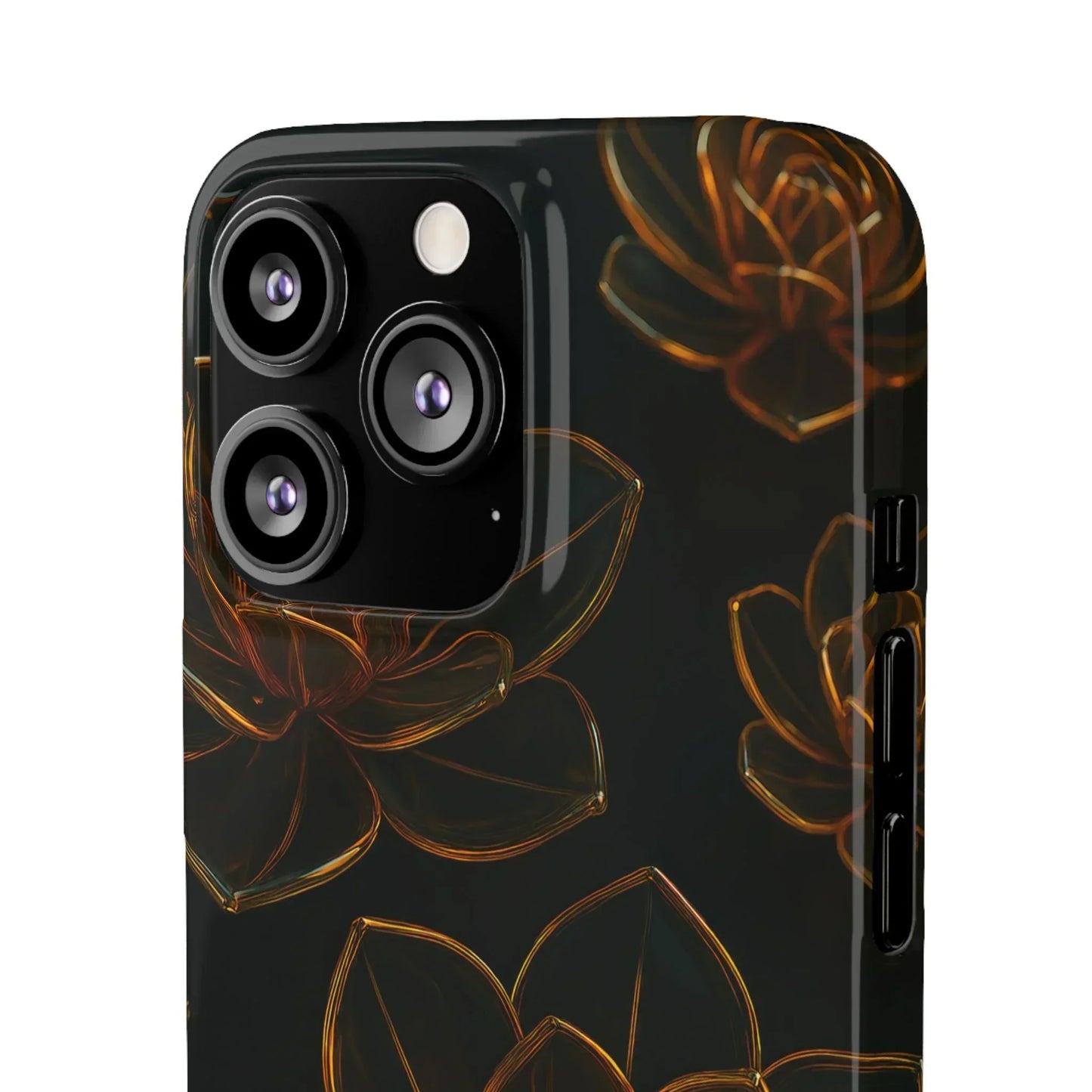 Glass Flower Phone Case for iPhone 7-16 and Galaxy S10-S24 Models