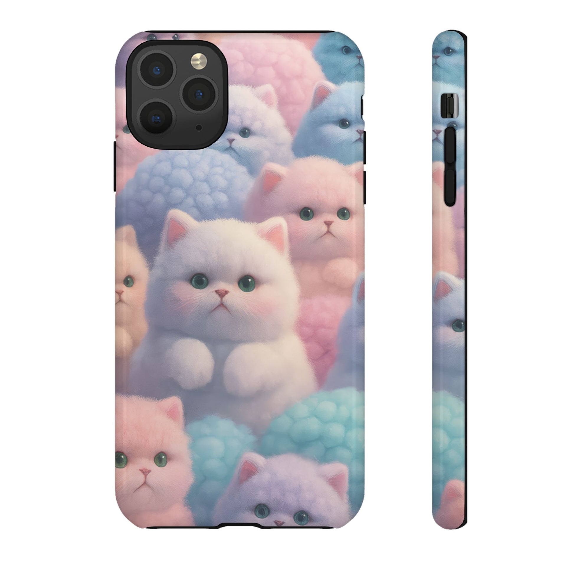 Pastel Kitten Phone Case for iPhone 8-17 and Samsung Galaxy S10-S25 Models - KARARMDESIGN