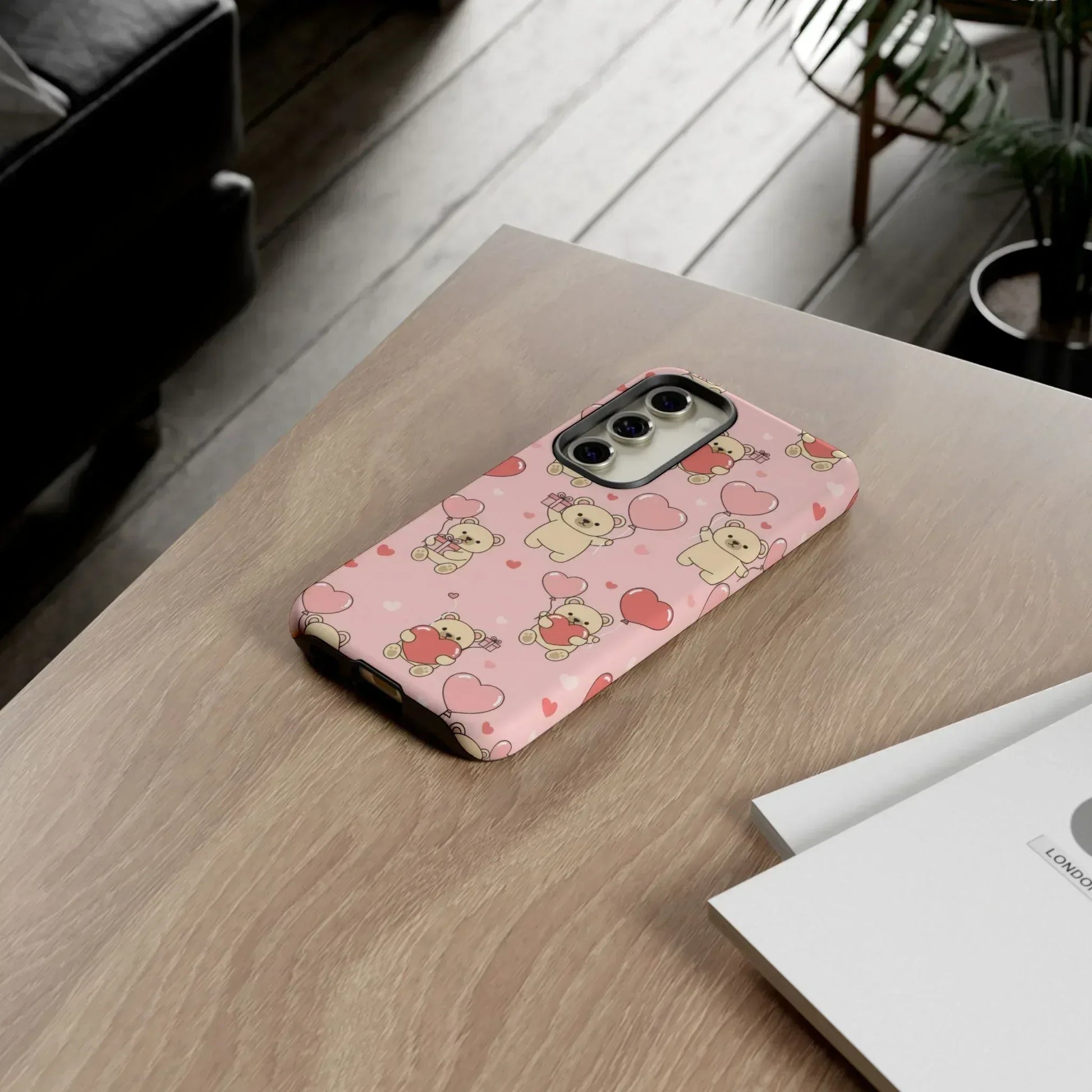Teddy's Valentine Parade Phone Case for iPhone 11-17 and Galaxy S21-S25 - KARARMDESIGN