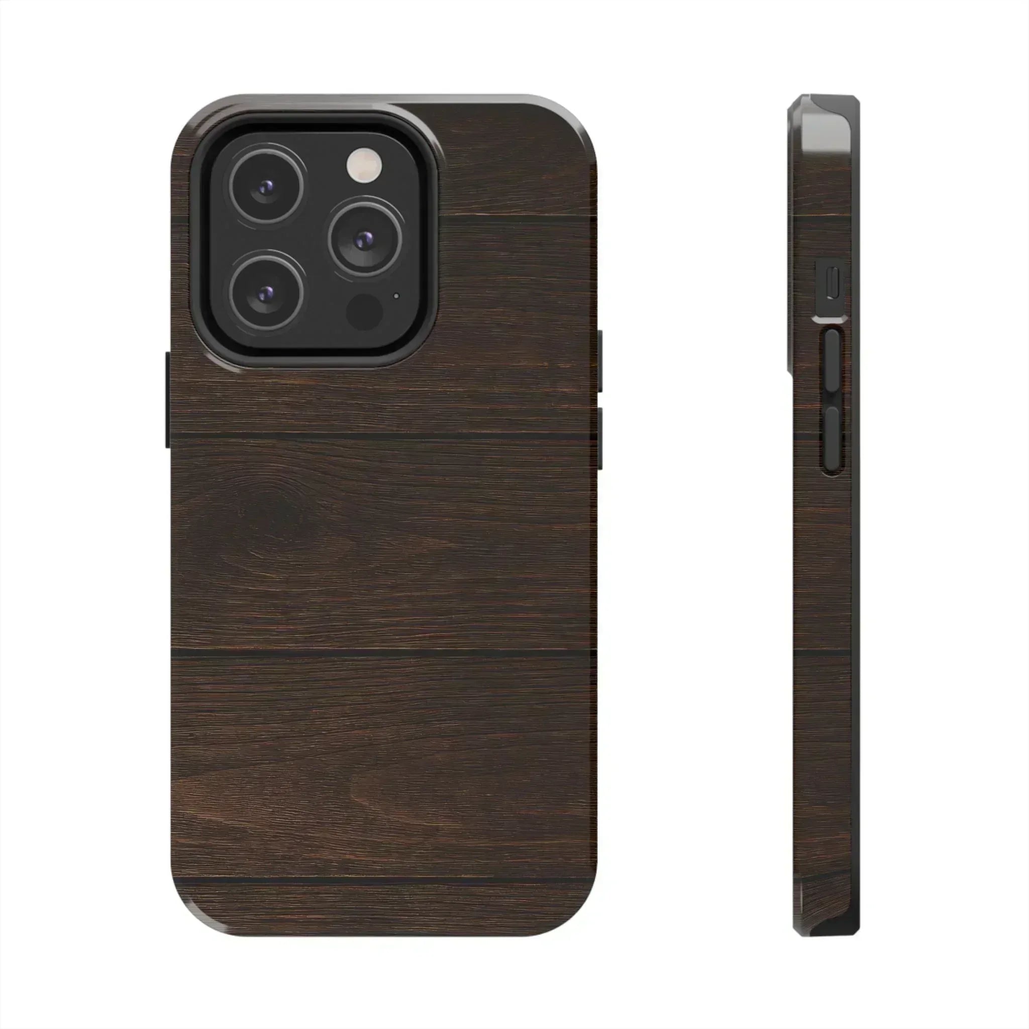 Dark Wood Grain Phone Case for iPhone and Galaxy - KARARMDESIGN