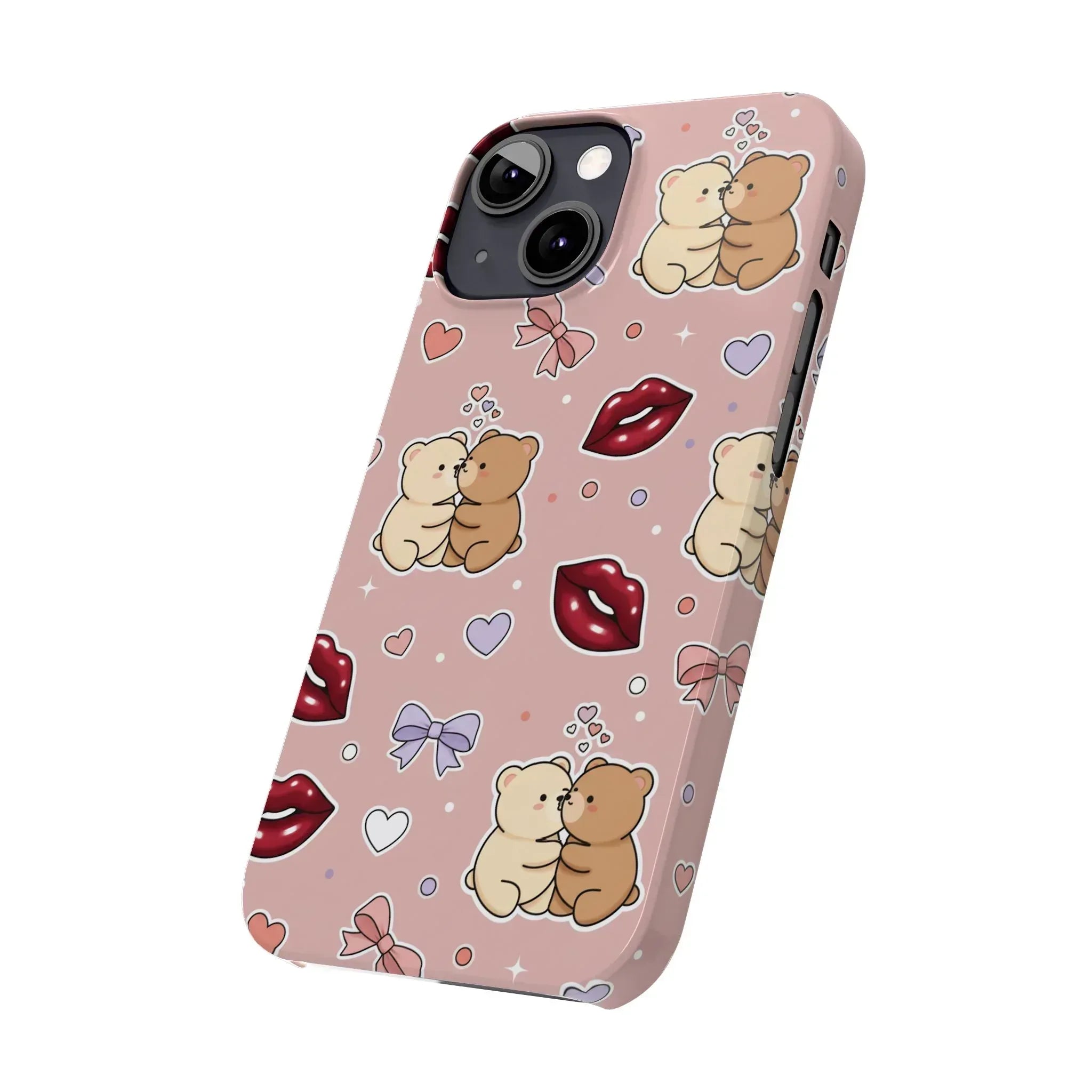 Bear Hug Bliss Phone Case for iPhone 11-17 - KARARMDESIGN