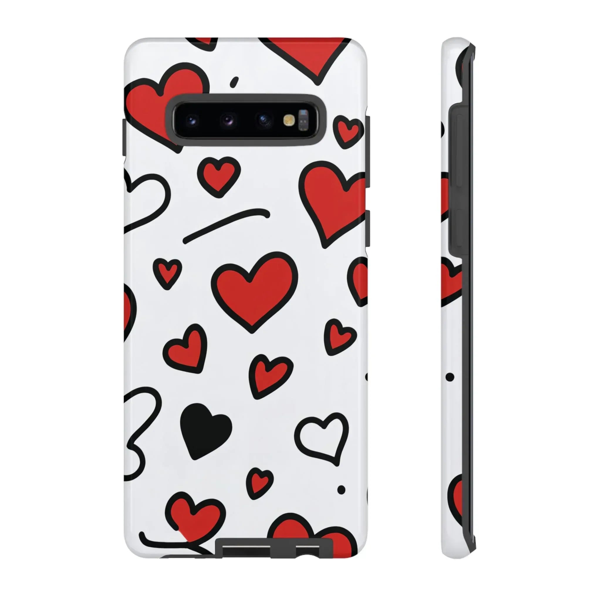 Scattered Hearts Phone Case for iPhone 11-17 and Galaxy S10-S25 - KARARMDESIGN