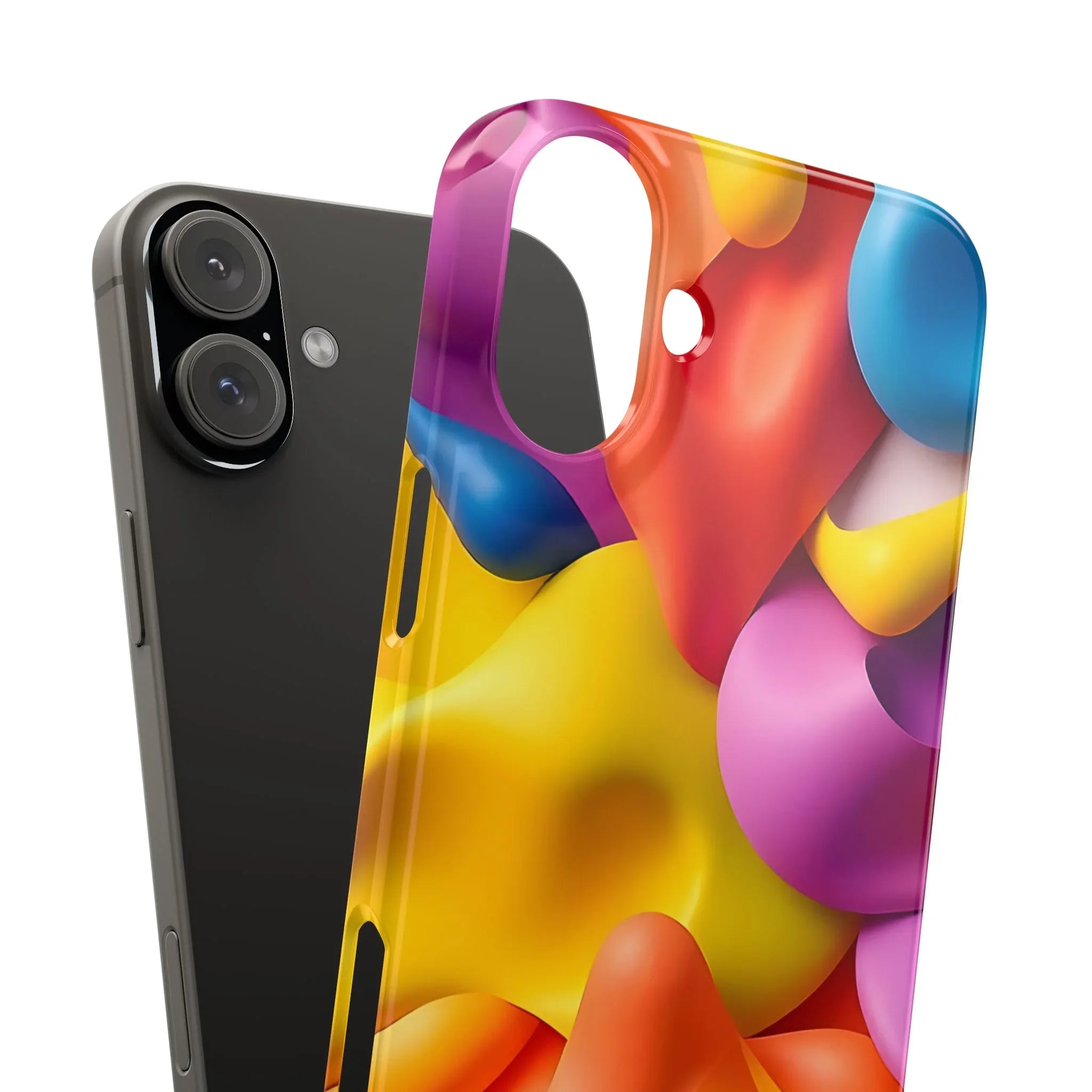 Vibrant Abstract Color Phone Case for iPhone 11-16 - KARARMDESIGN
