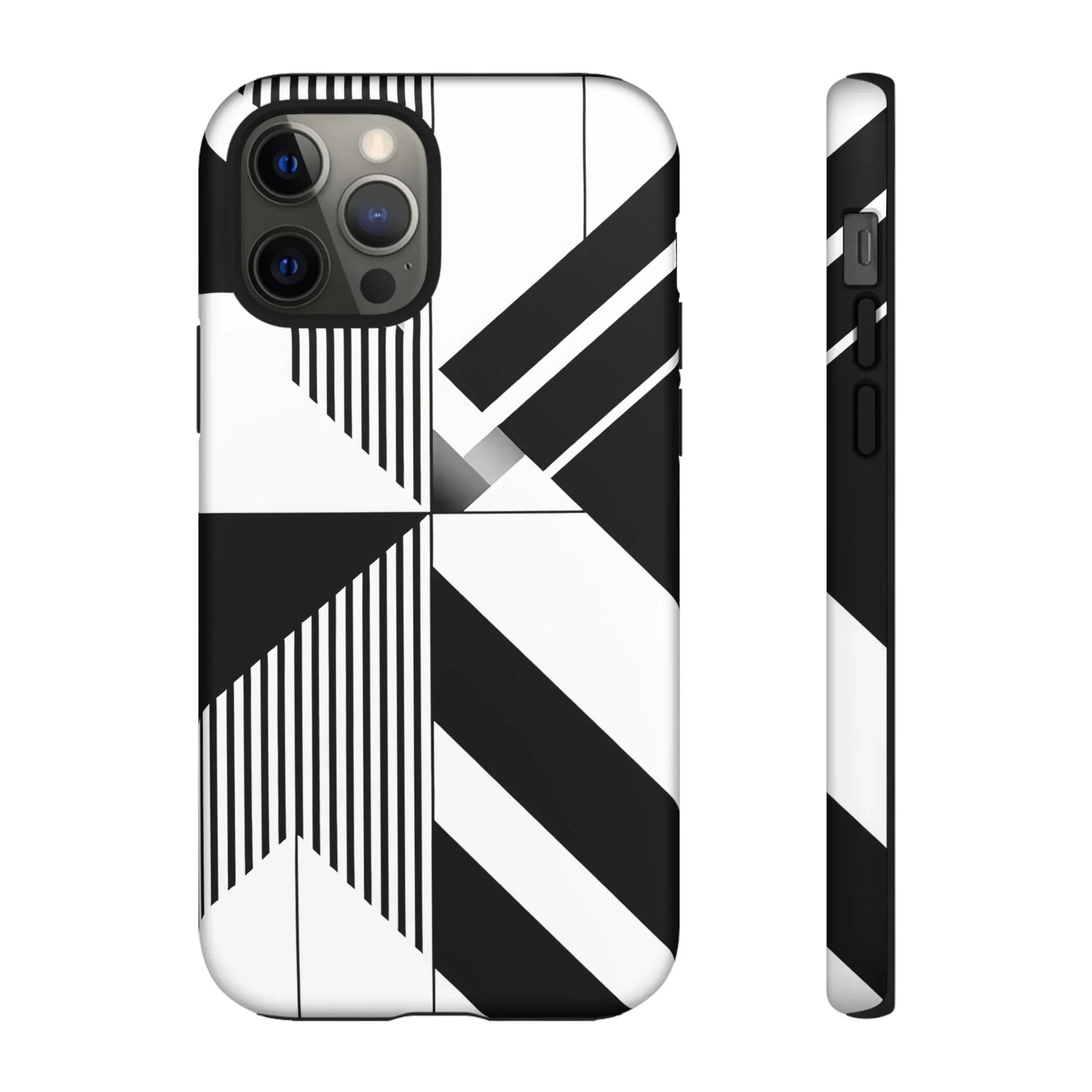 Monochrome Tough Phone Case for iPhone 11-16 and Galaxy S20–S25 - KARARMDESIGN