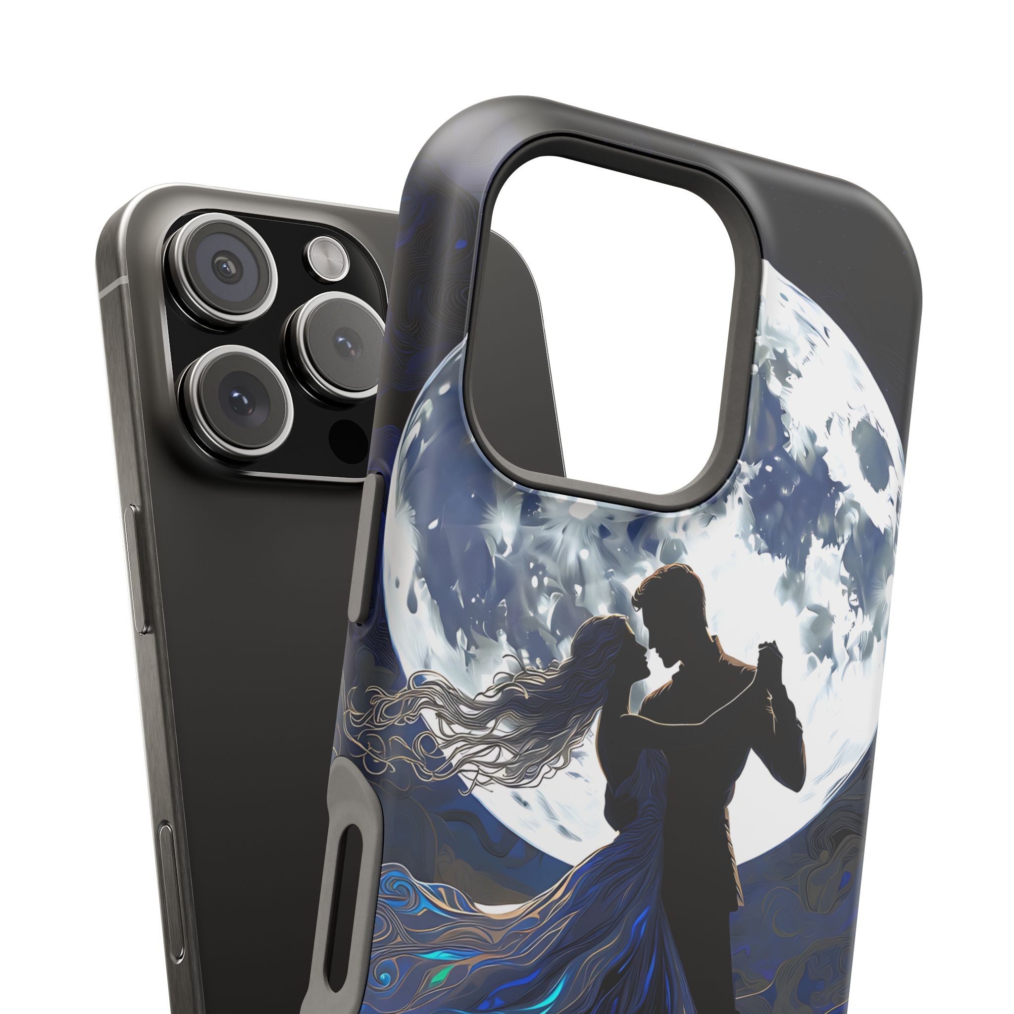 Romantic Moonlight Dance Magnetic Phone Case – iPhone 15–17 & Samsung Galaxy S26